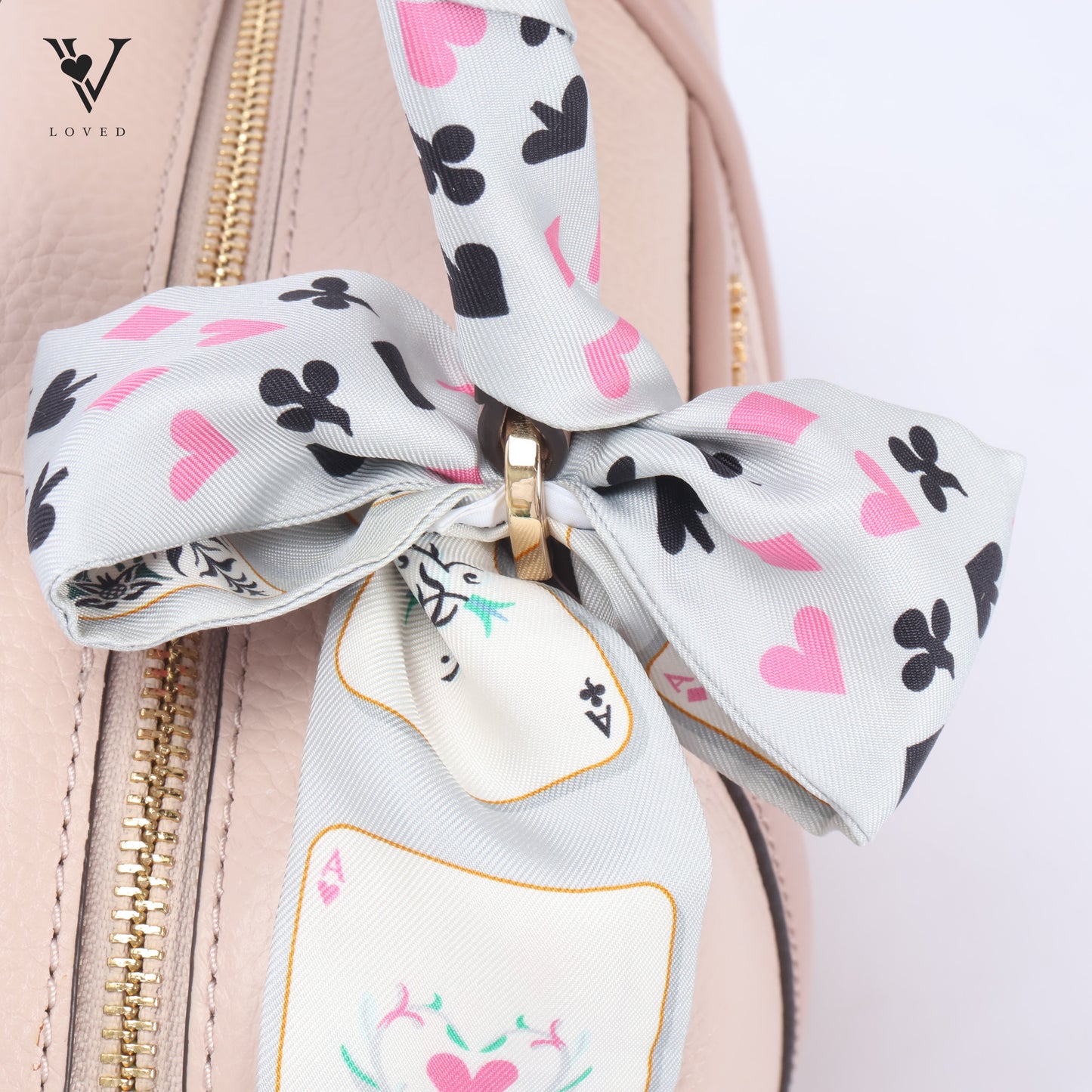 Silk Jeu De Cartes Twilly Gris Perle Rose Black
