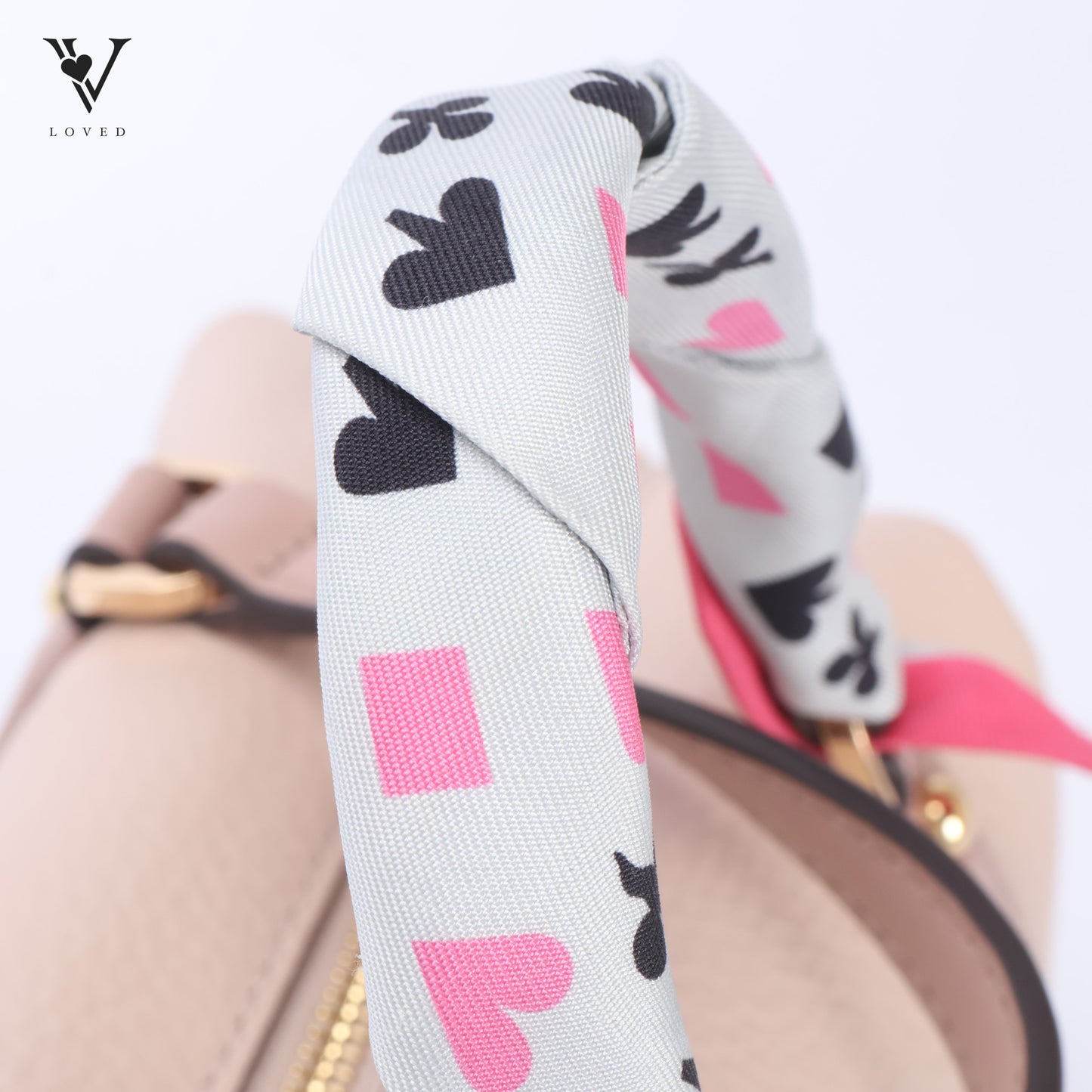 Silk Jeu De Cartes Twilly Gris Perle Rose Black