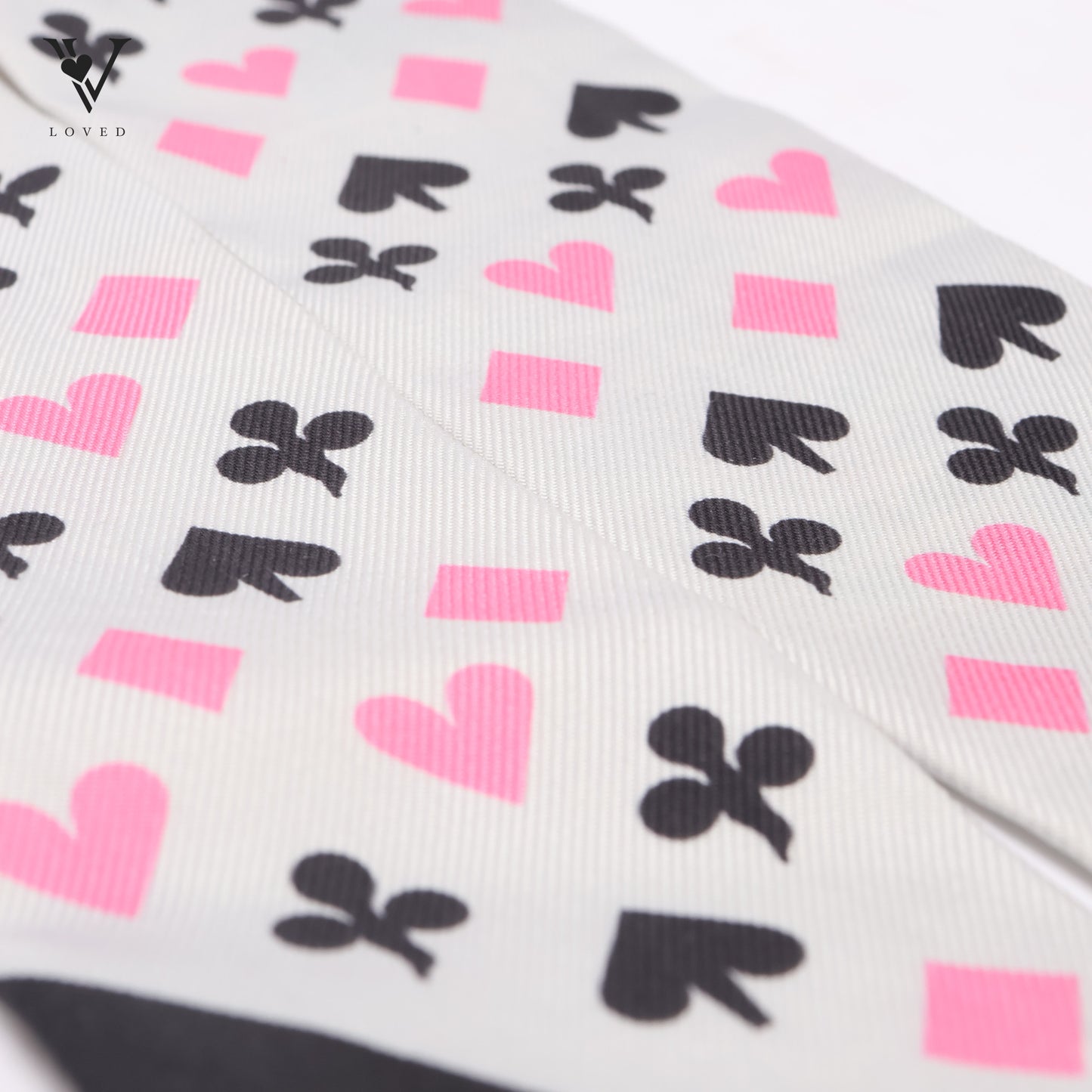 Silk Jeu De Cartes Twilly Gris Perle Rose Black