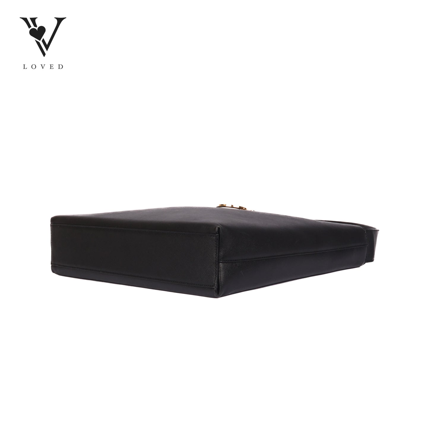 Gancio Hobo Bag In Black Saffiano Leather