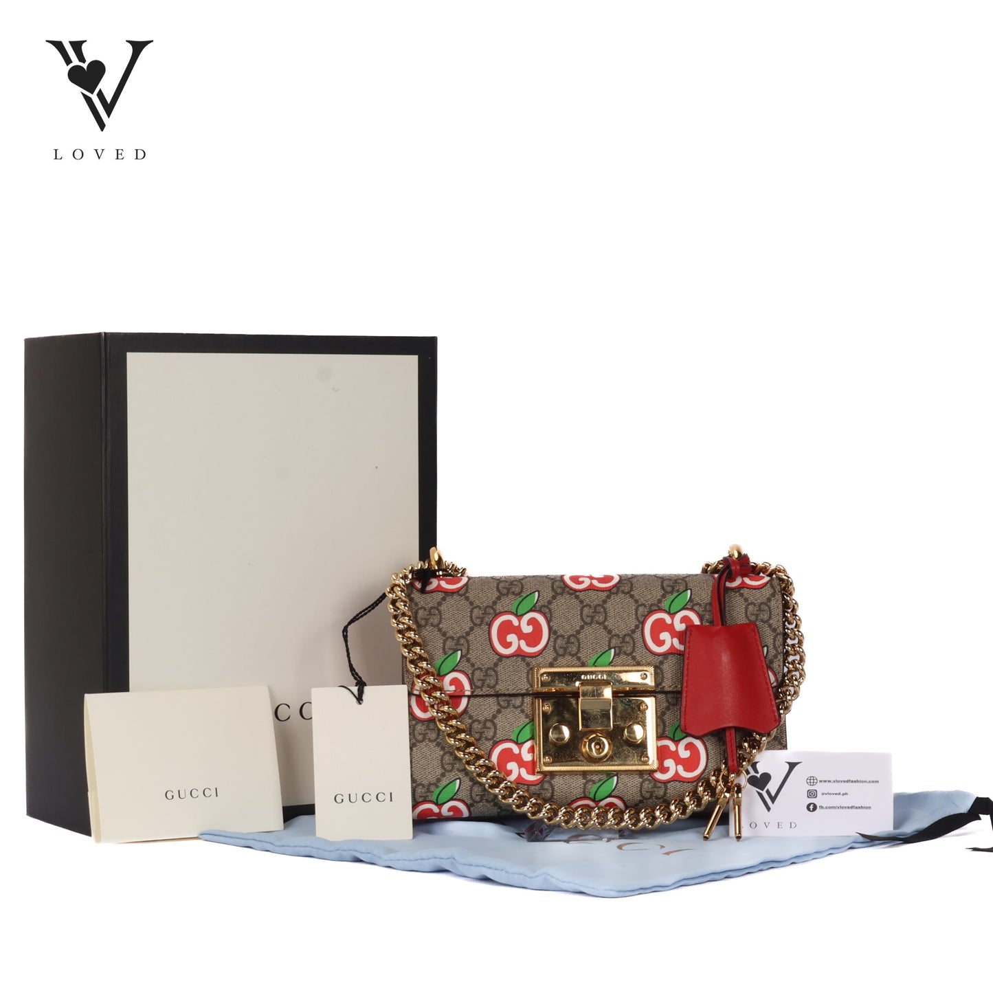Padlock Shoulder Bag Printed GG Coated Canvas Small