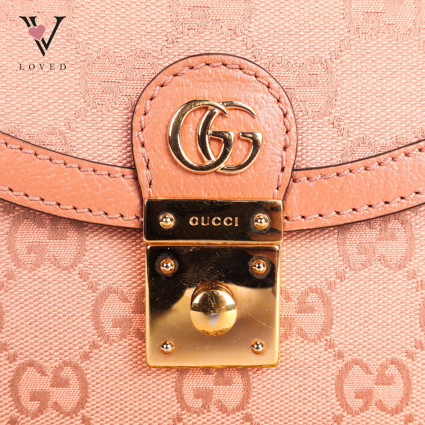 Pink GG Canvas Shoulder Bag