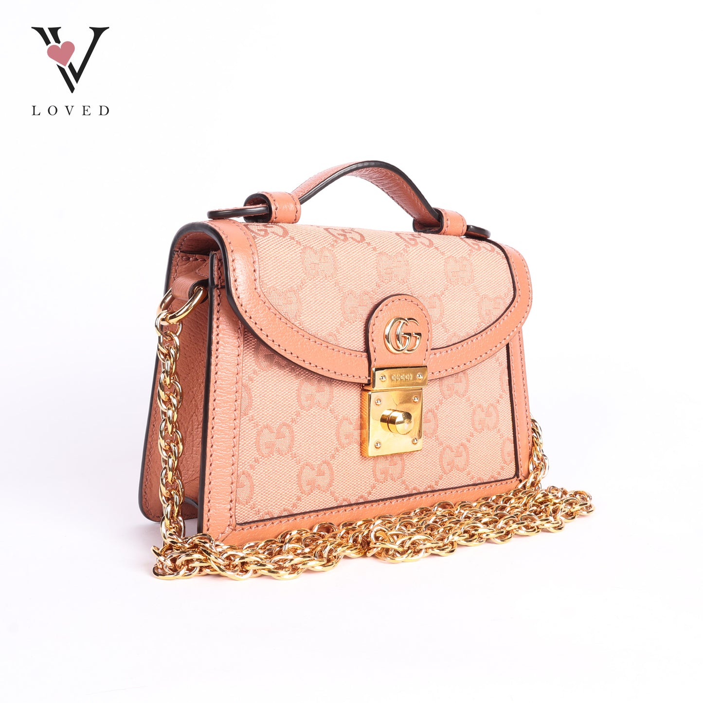 Pink GG Canvas Shoulder Bag