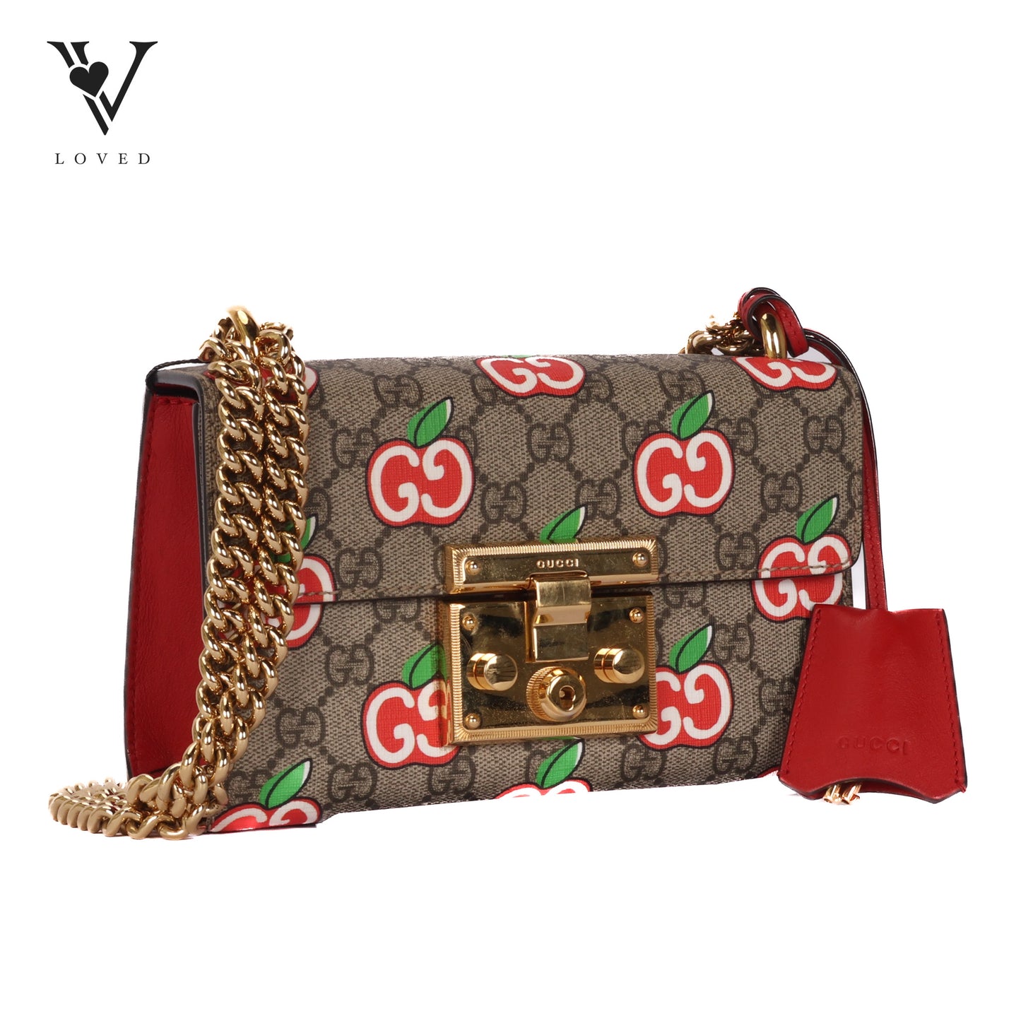 Padlock Shoulder Bag Printed GG Coated Canvas Small
