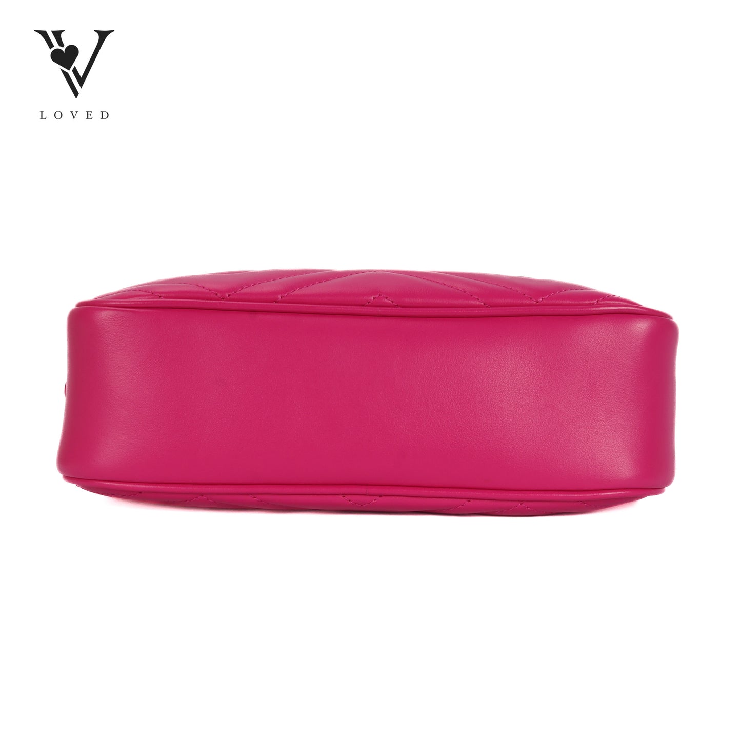 GG Marmont Matelassé Crossbody Bag in Hot Pink Calfskin Leather