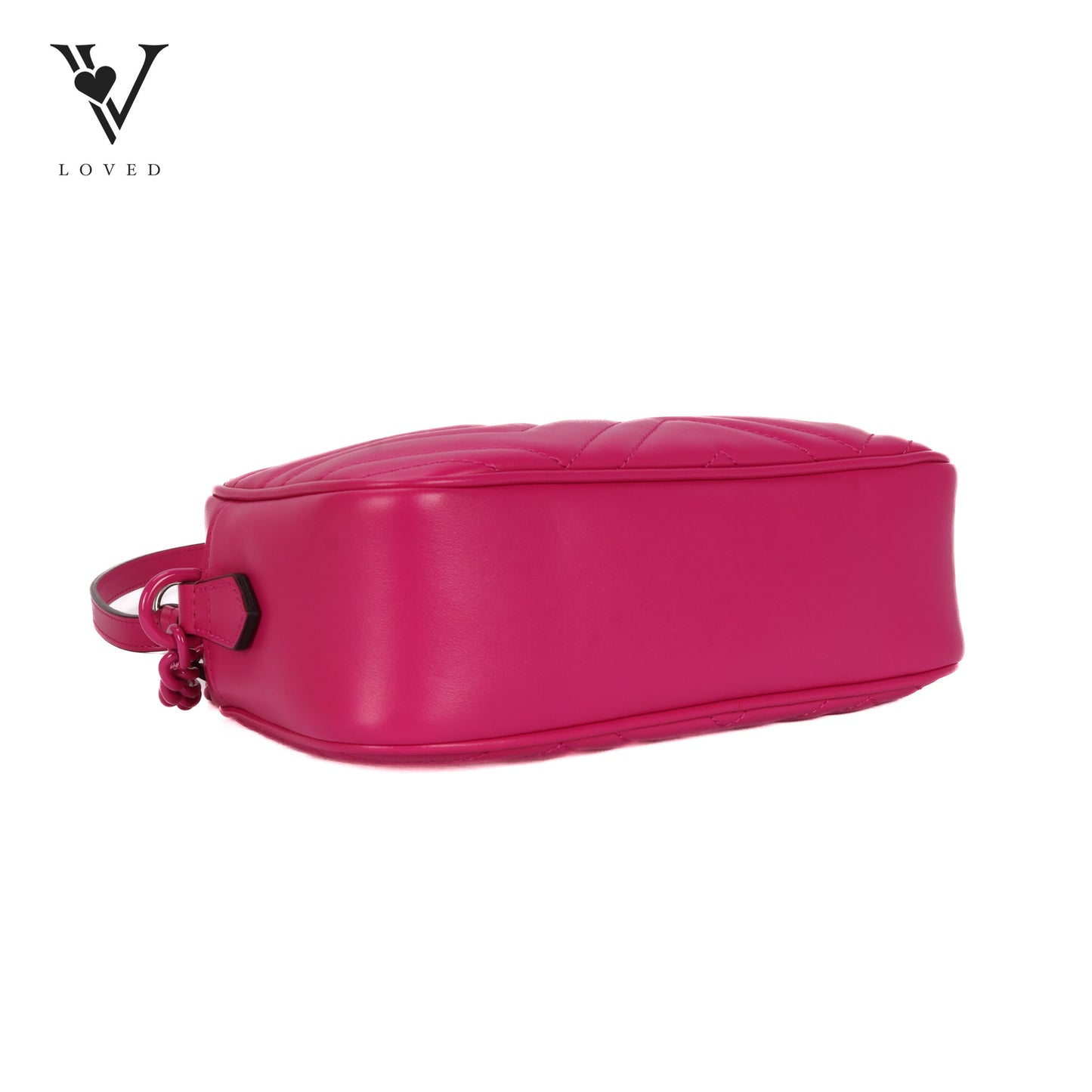 GG Marmont Matelassé Crossbody Bag in Hot Pink Calfskin Leather