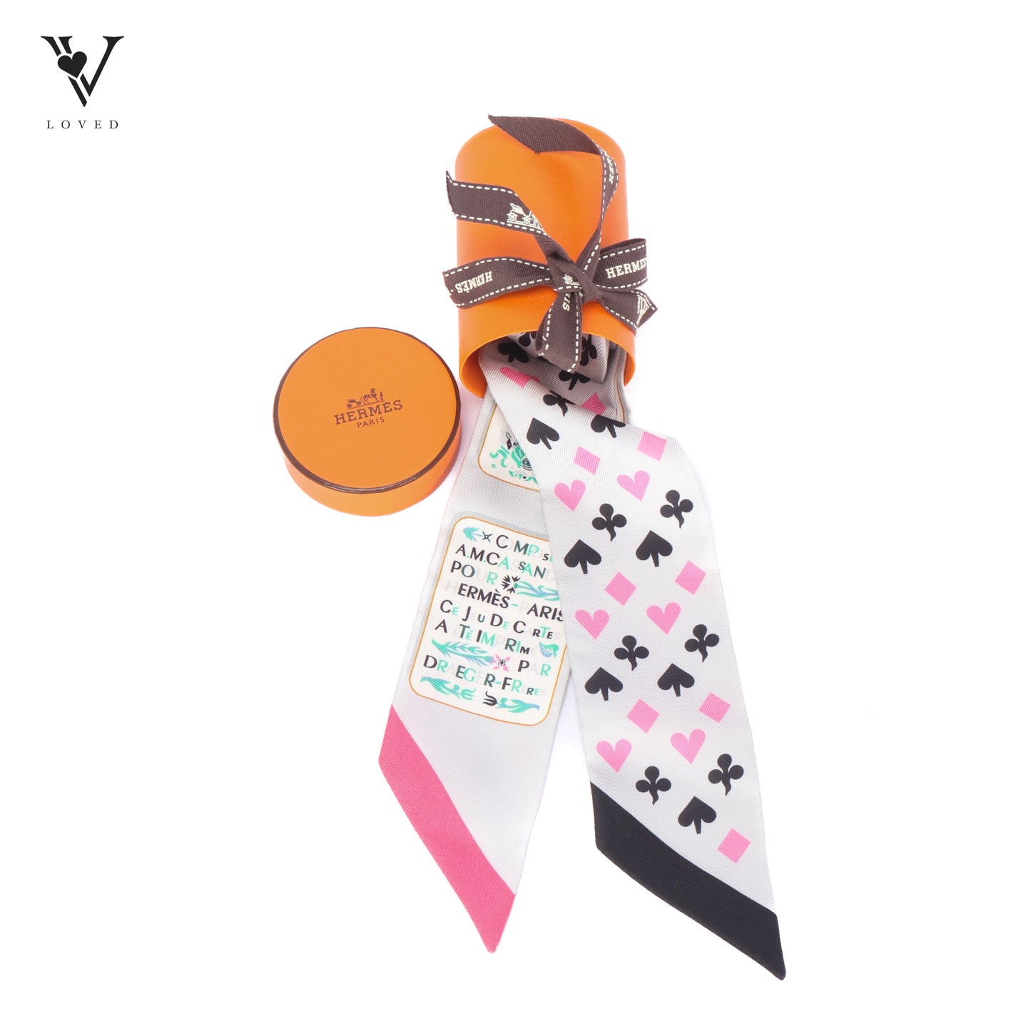 Silk Jeu De Cartes Twilly Gris Perle Rose Black