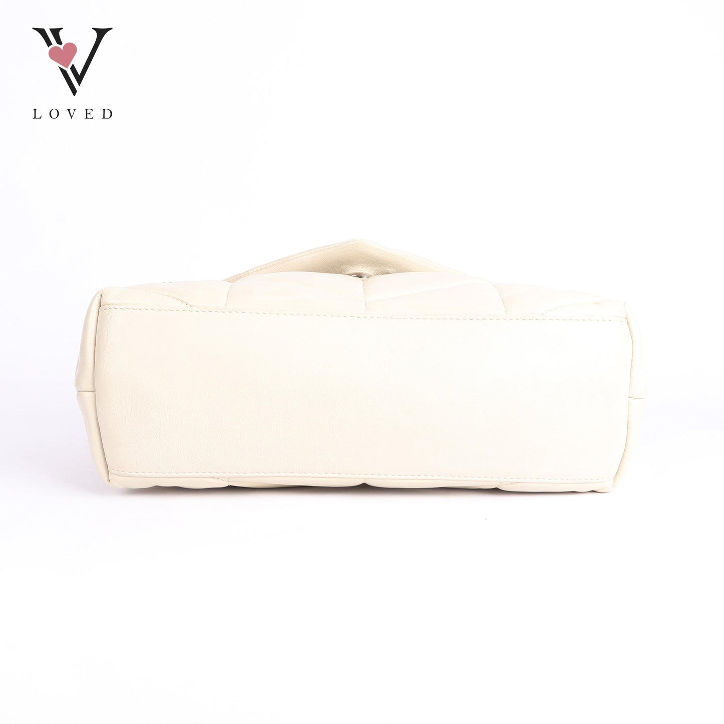 Loulou Puffer In White Shoulder Bag
