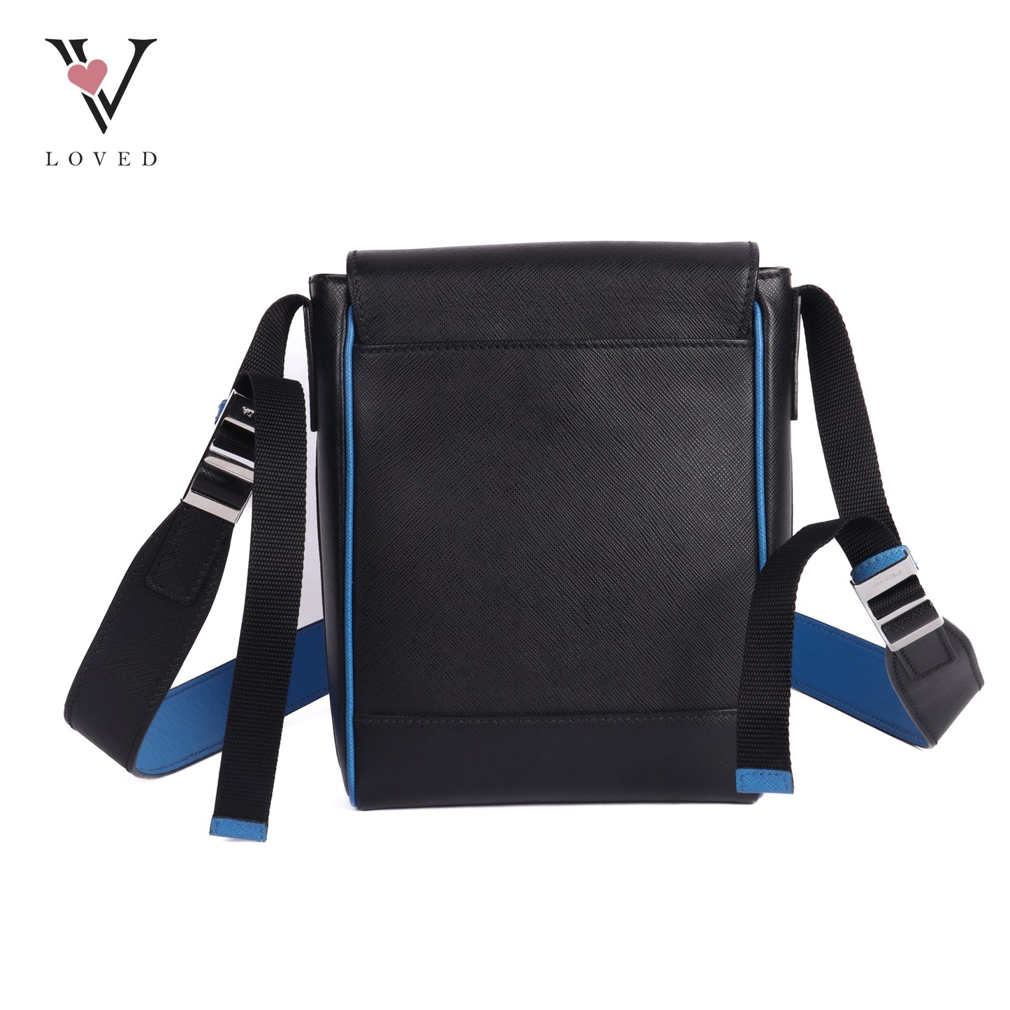 Black Saffiano Buckle Flap
