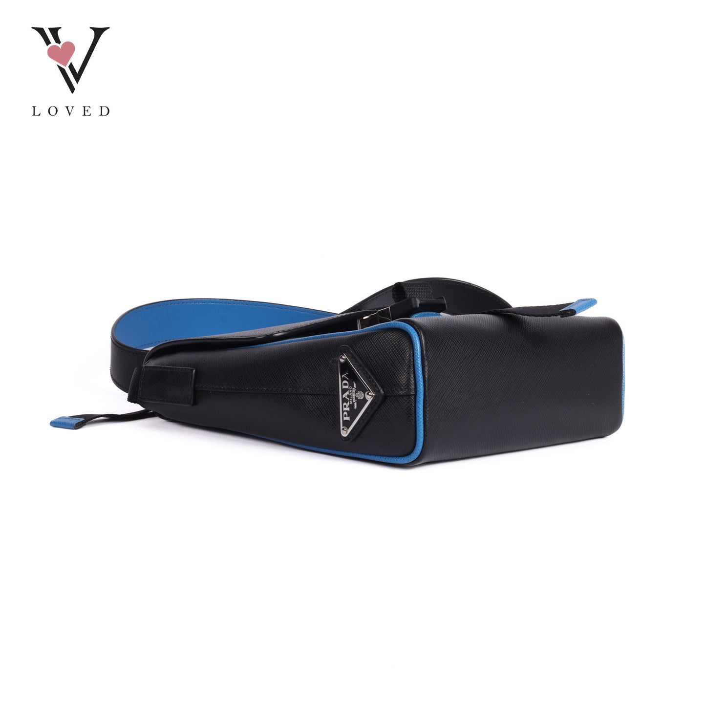 Black Saffiano Buckle Flap