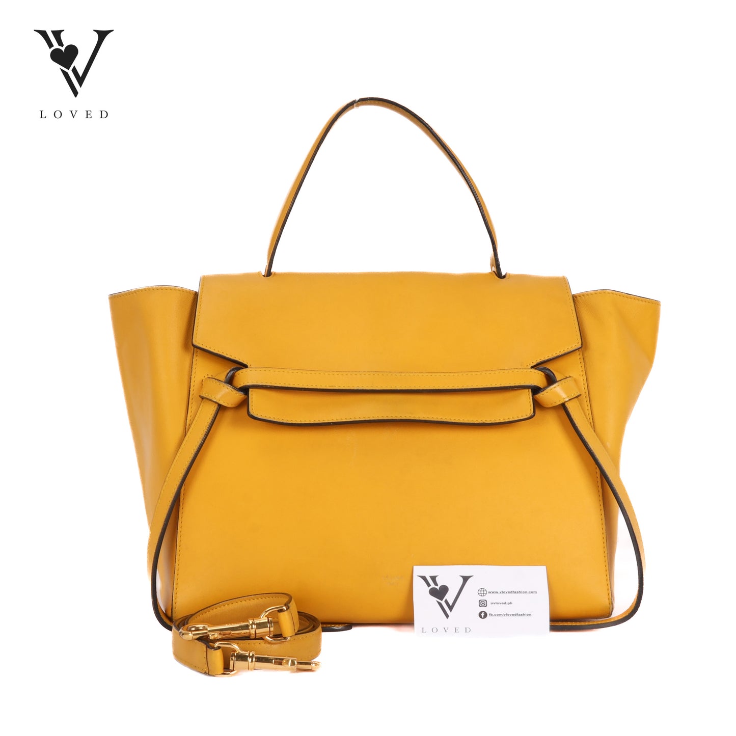 Mini Belt Bag In Yellow Smooth Calfskin Leather