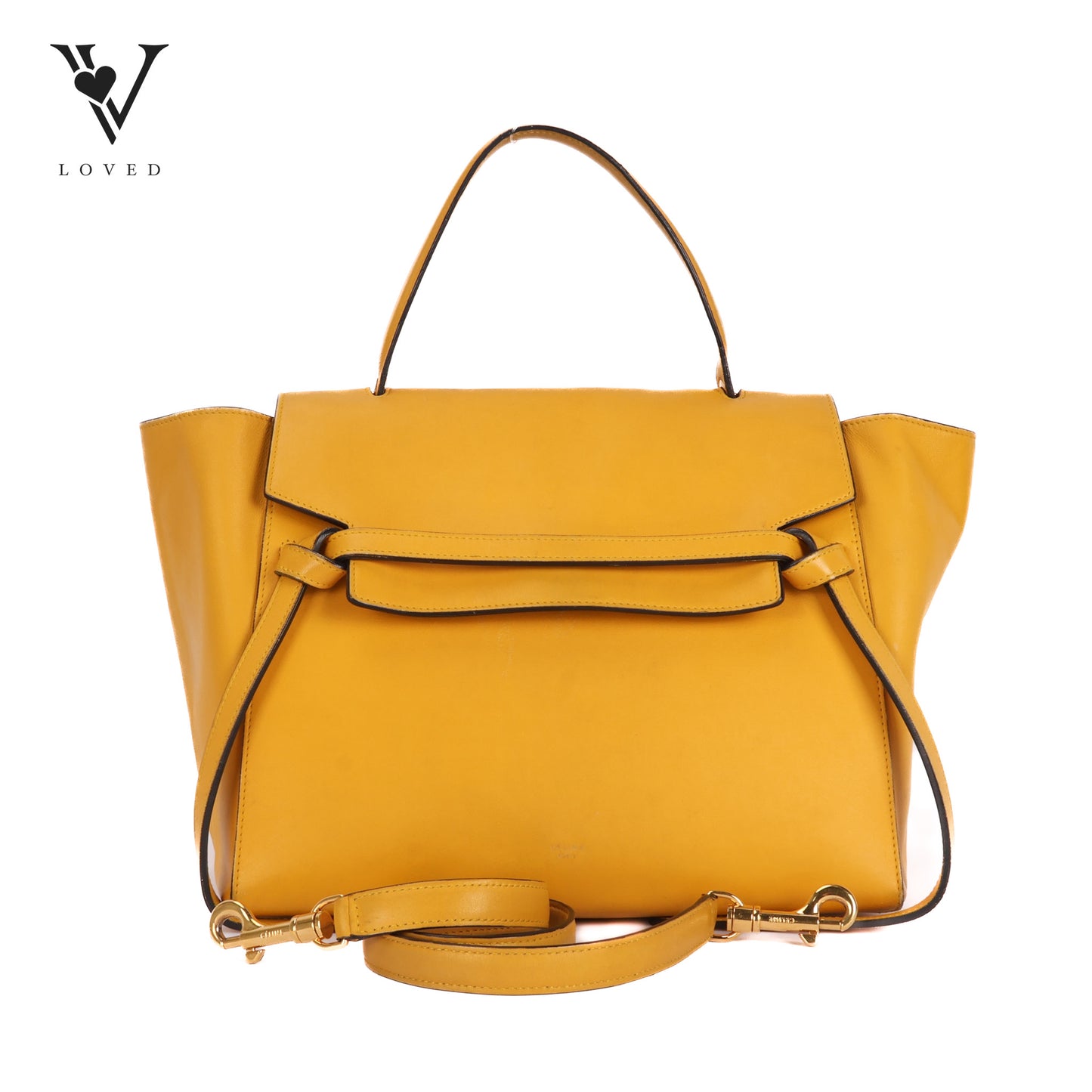 Mini Belt Bag In Yellow Smooth Calfskin Leather