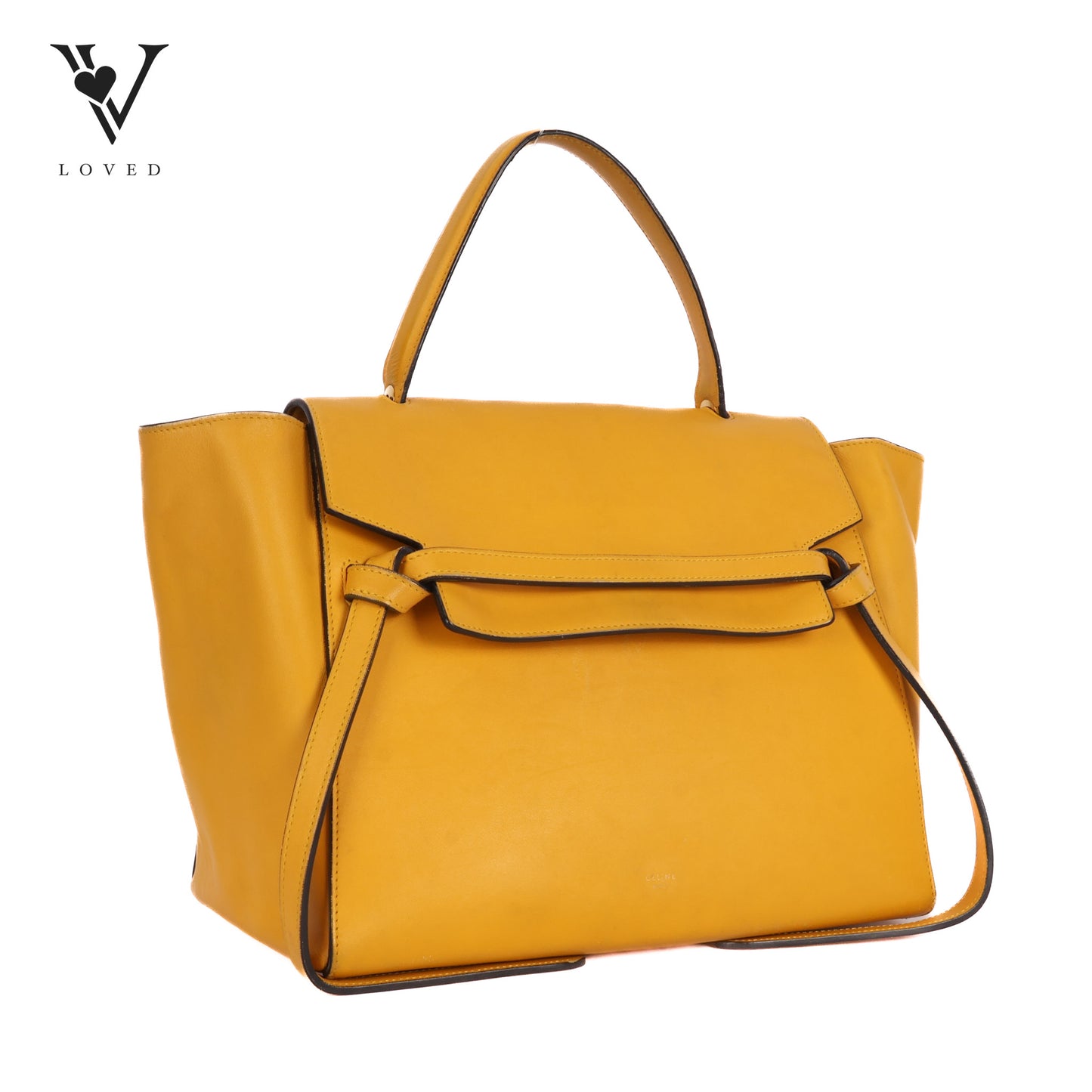 Mini Belt Bag In Yellow Smooth Calfskin Leather