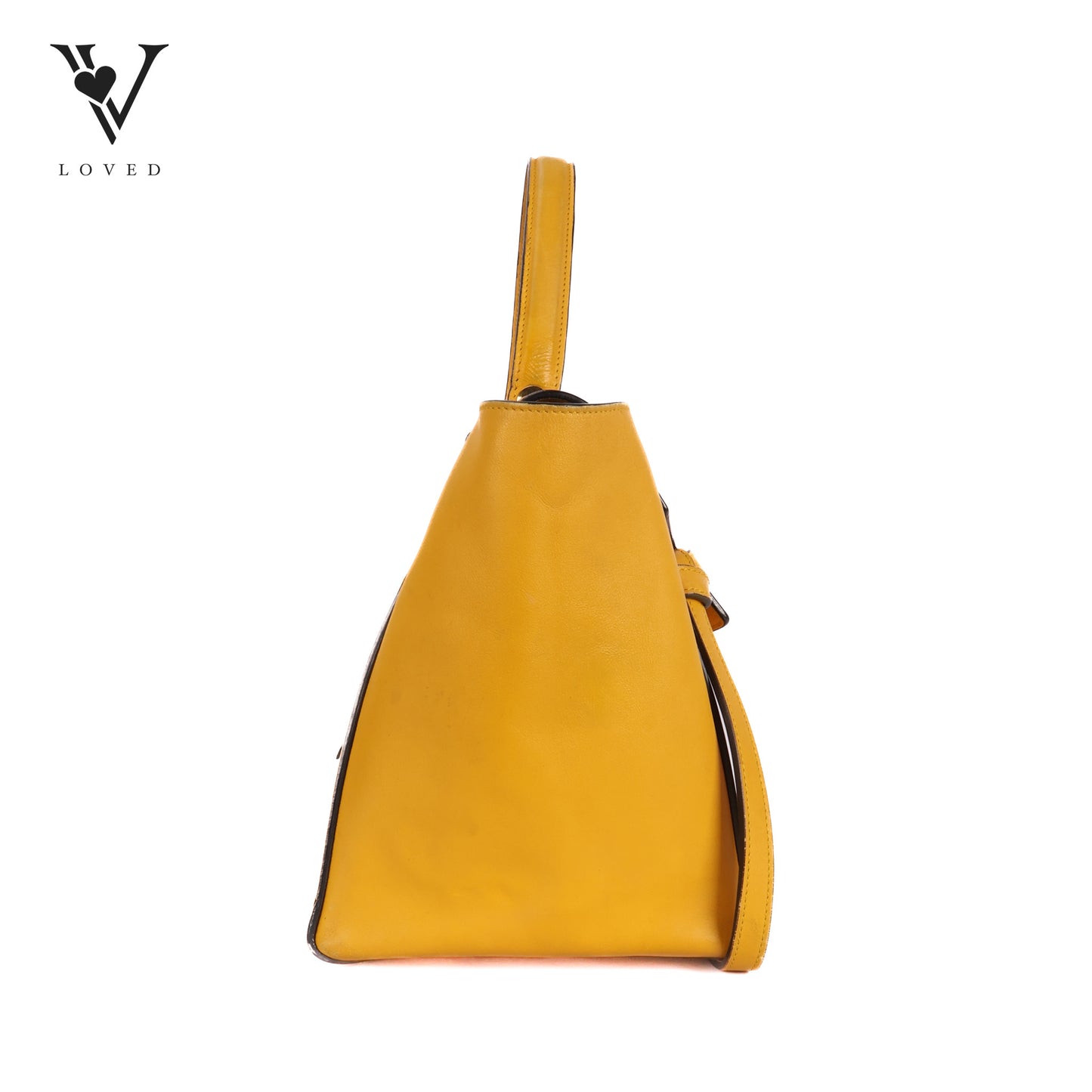 Mini Belt Bag In Yellow Smooth Calfskin Leather