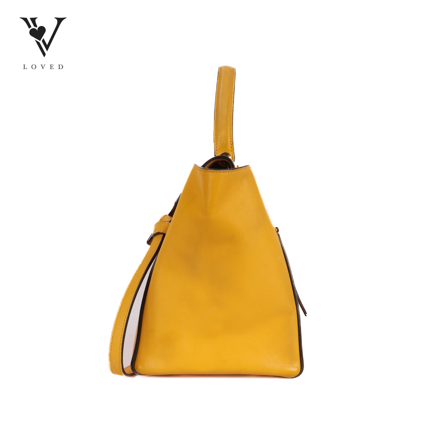 Mini Belt Bag In Yellow Smooth Calfskin Leather