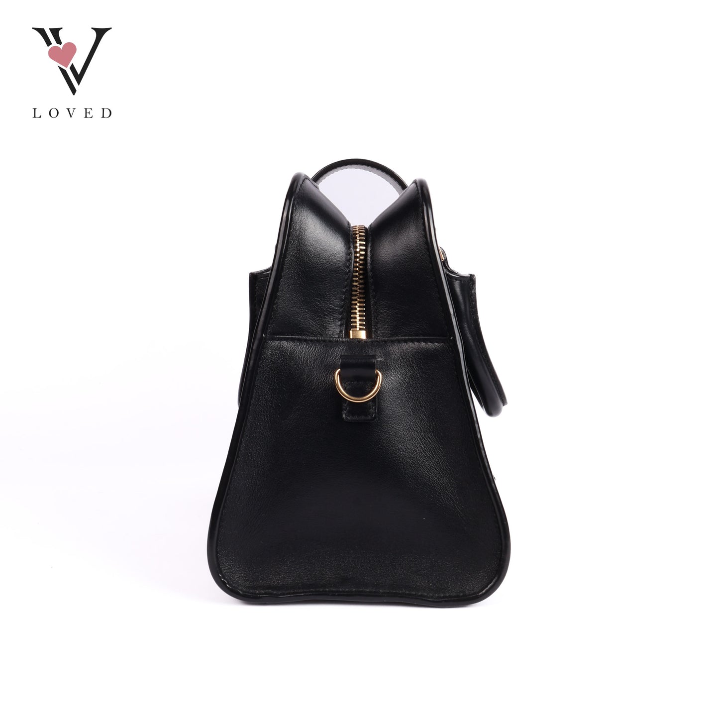 Baby Cabas In Black Leather Tote