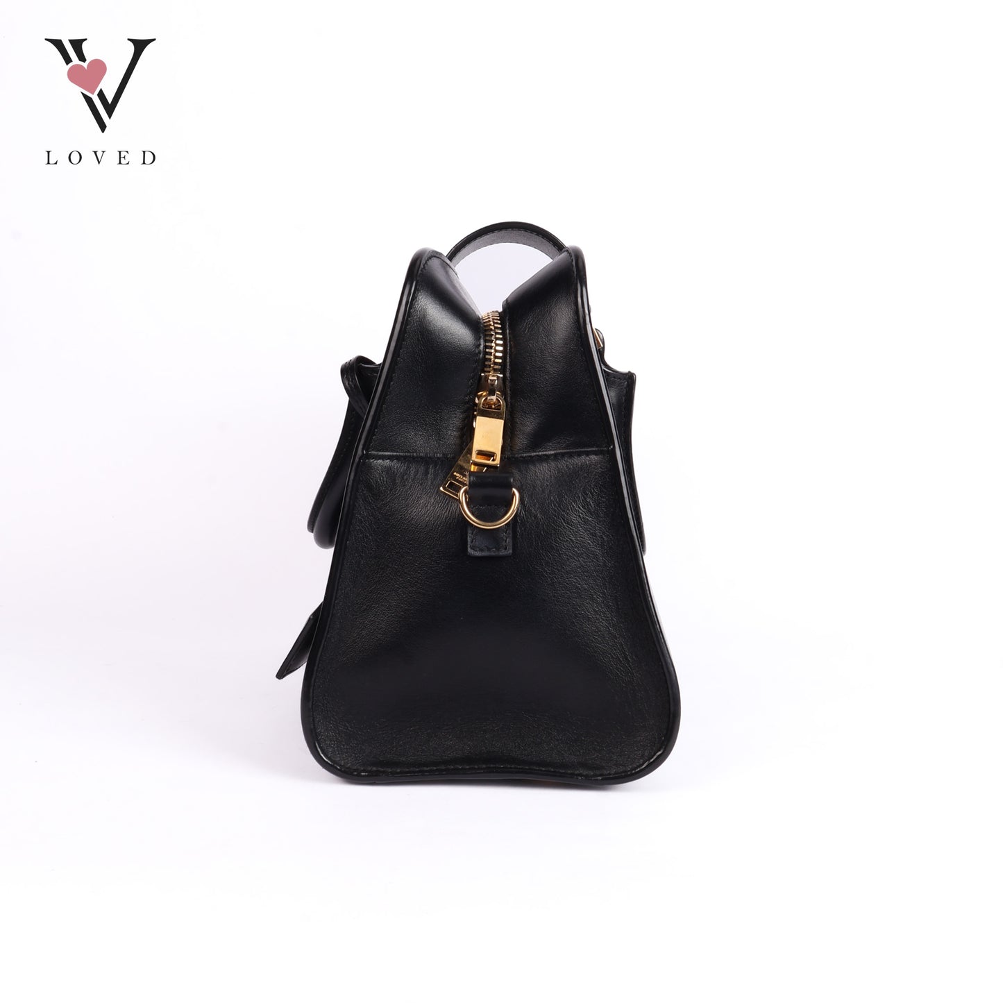 Baby Cabas In Black Leather Tote