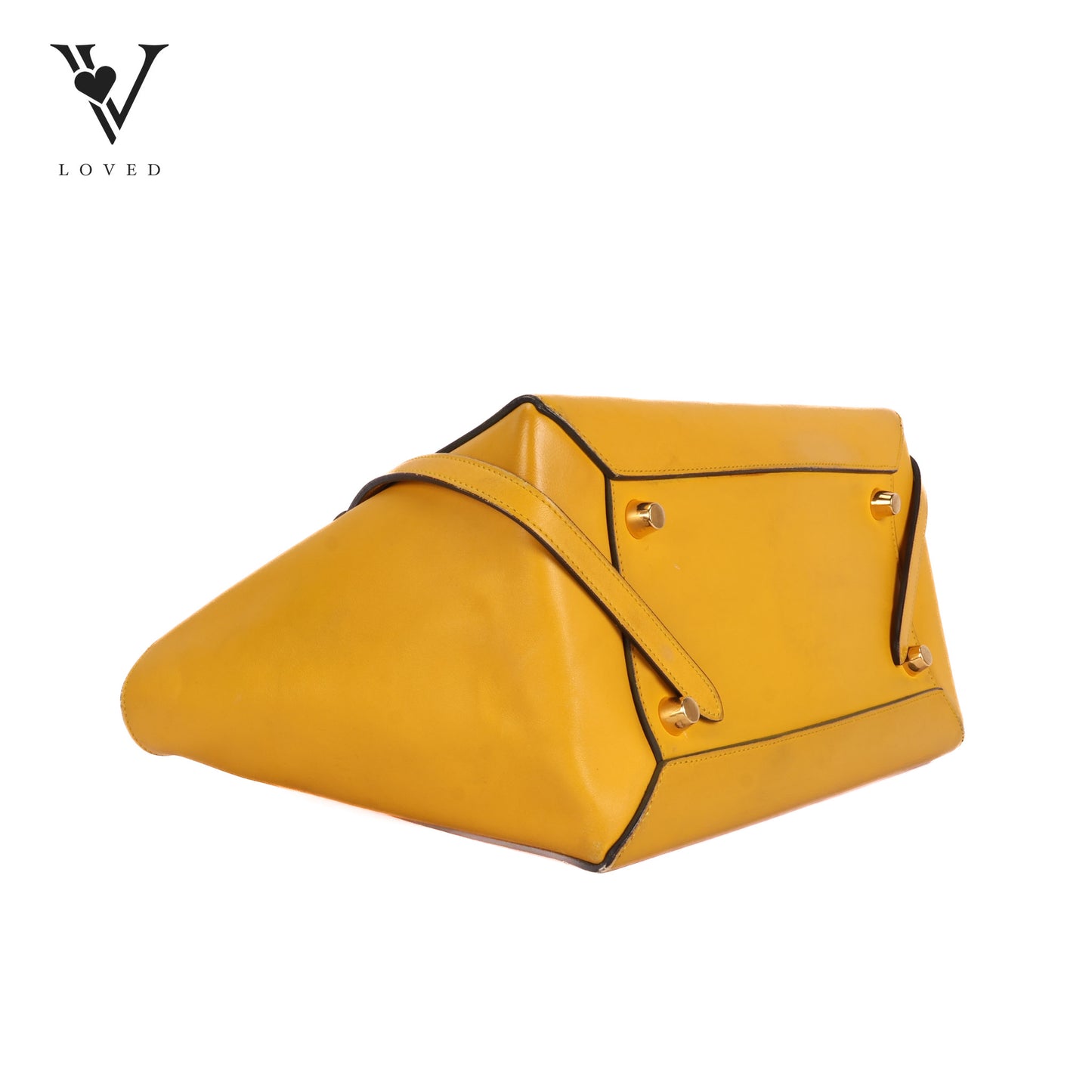 Mini Belt Bag In Yellow Smooth Calfskin Leather
