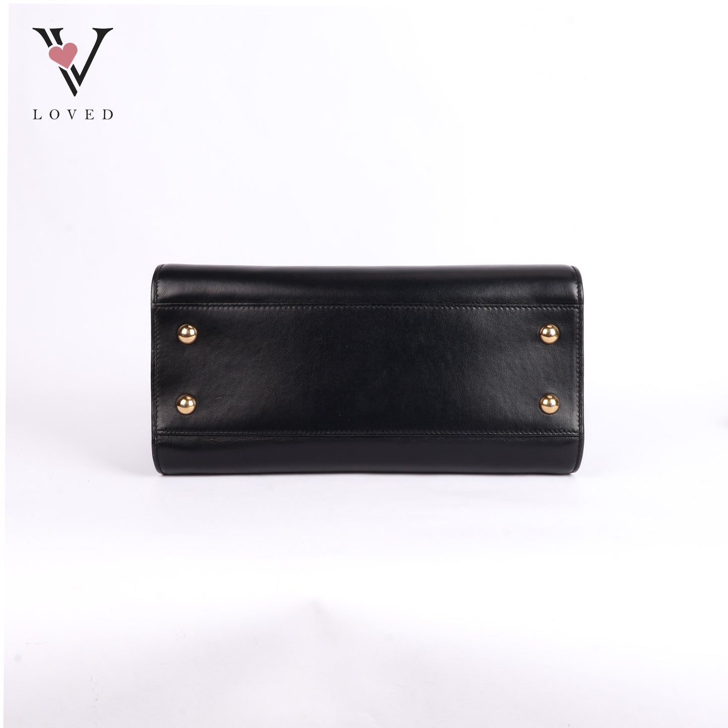 Baby Cabas In Black Leather Tote