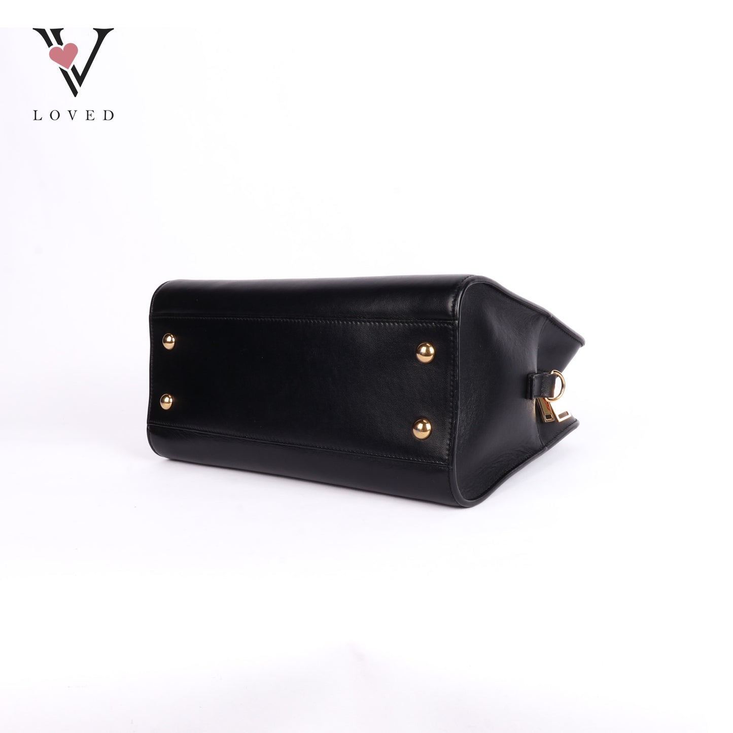 Baby Cabas In Black Leather Tote