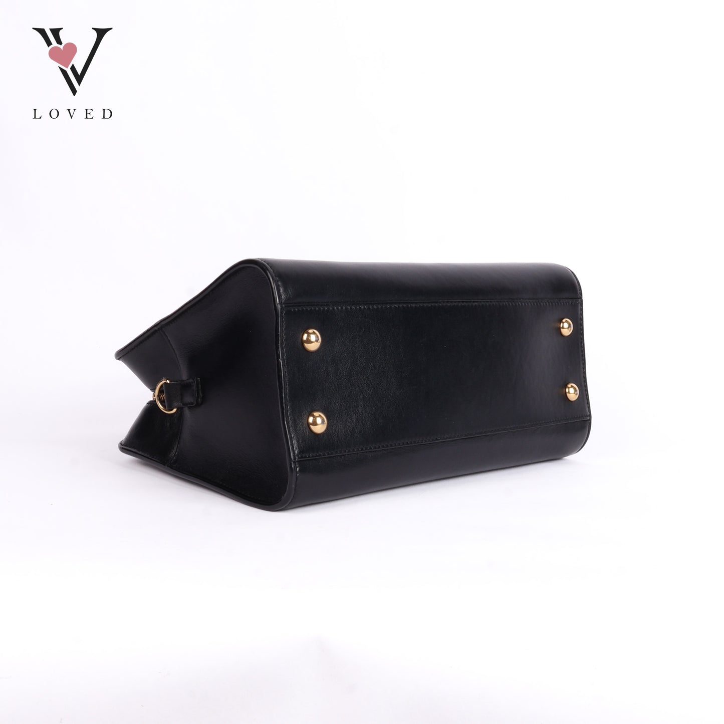 Baby Cabas In Black Leather Tote