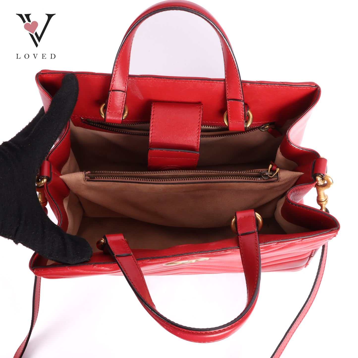Marmont Shoulder Bag in Red Leather