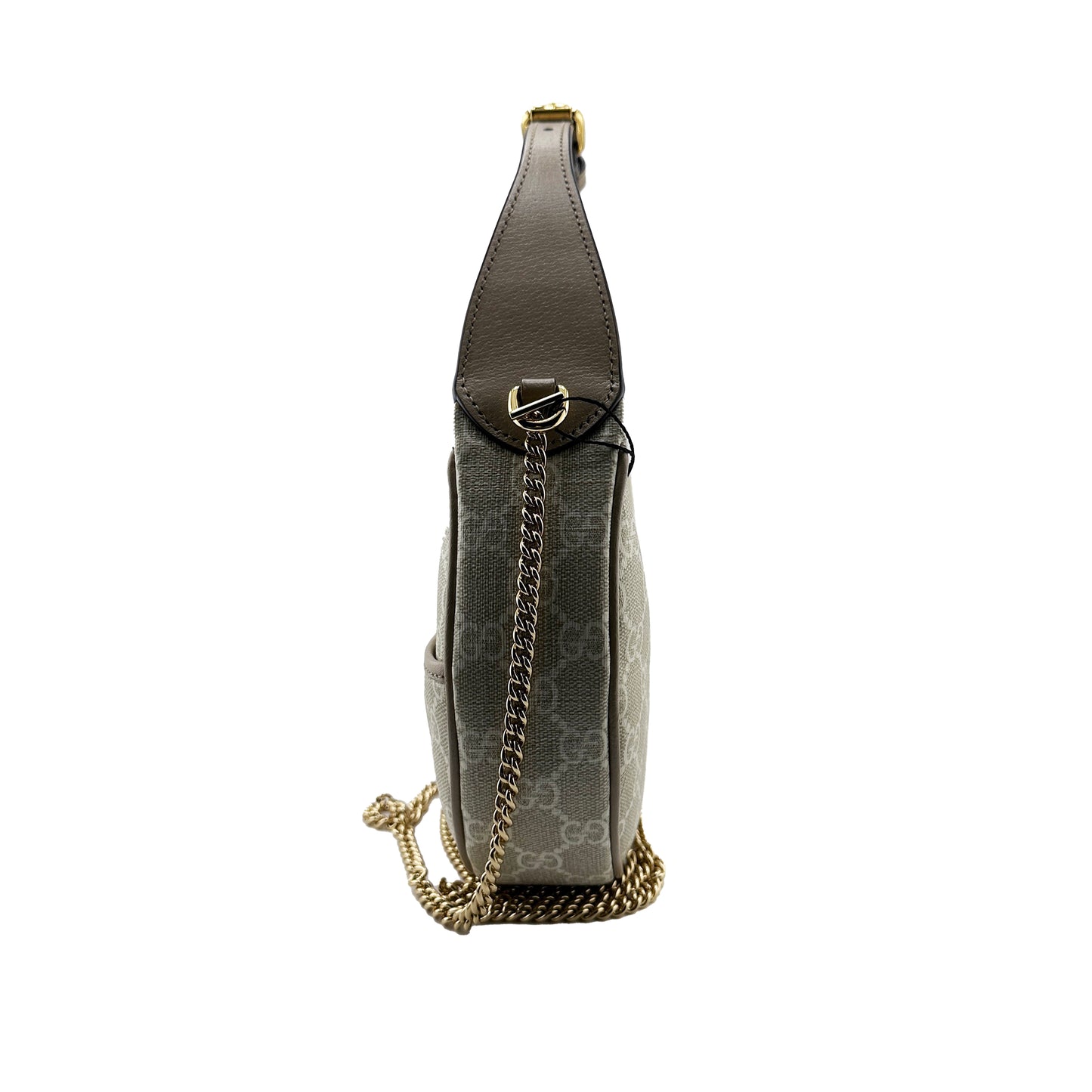 Ophidia Mini Shoulder Bag in Beige and White Supreme