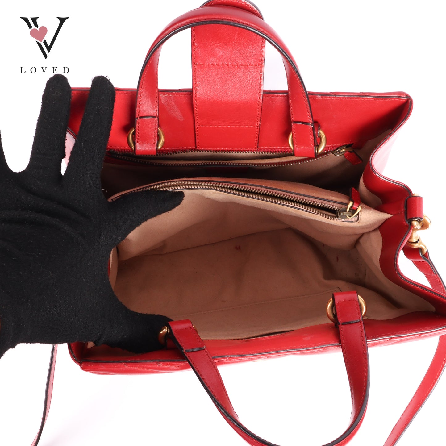 Marmont Shoulder Bag in Red Leather