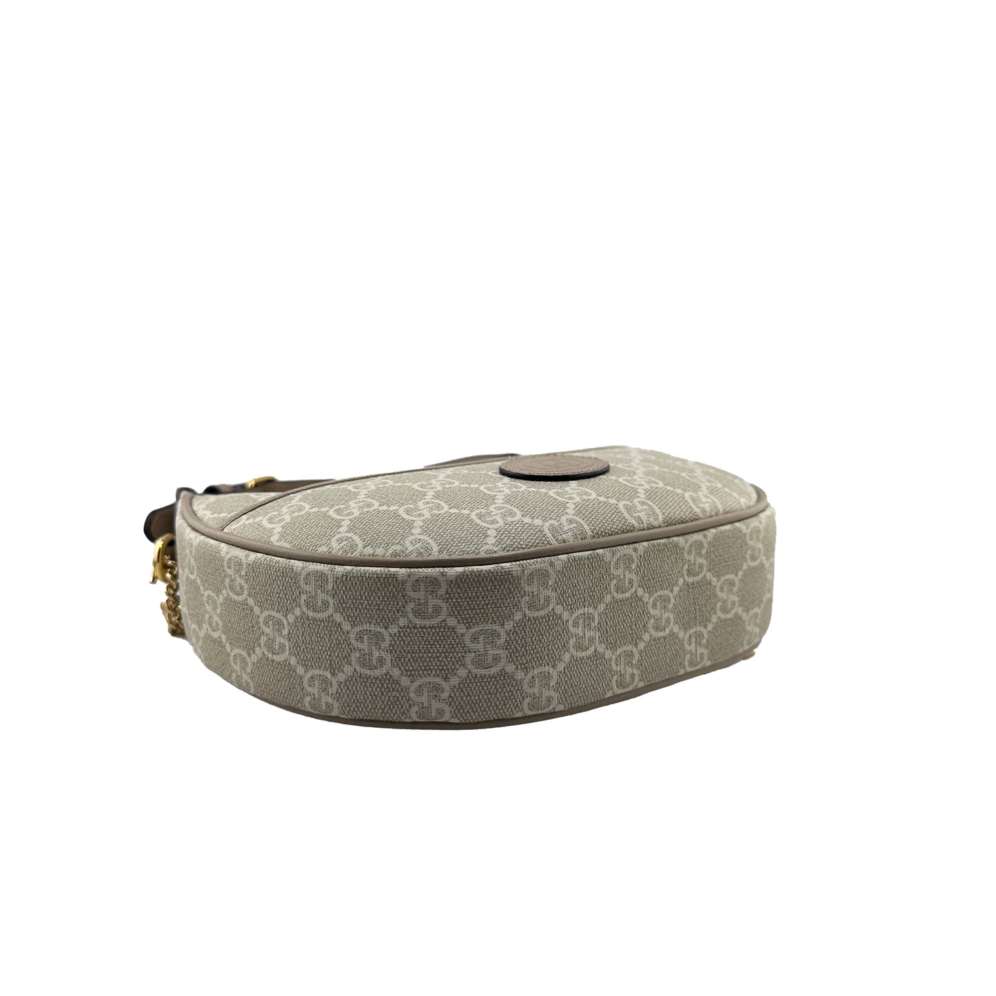 Ophidia Mini Shoulder Bag in Beige and White Supreme