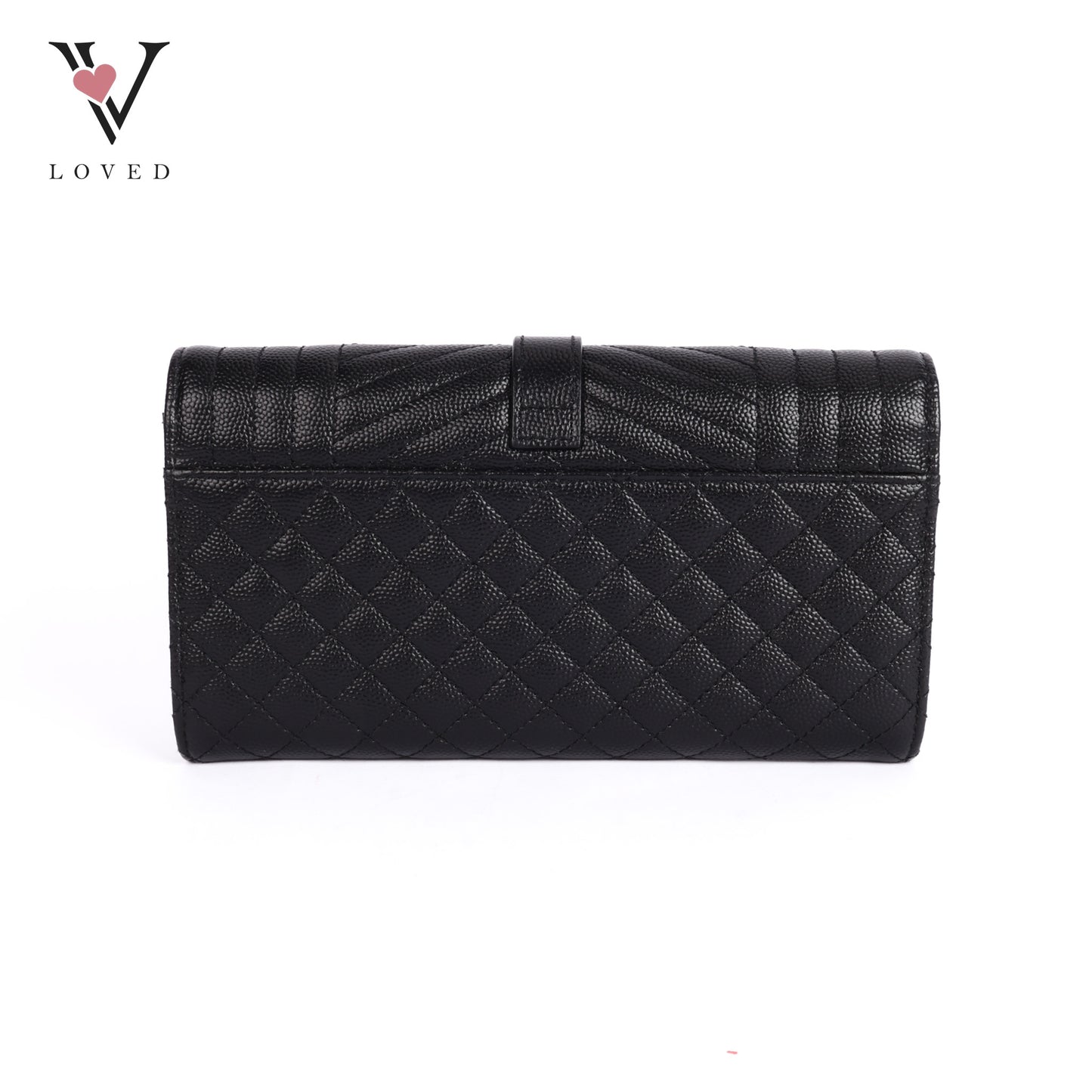 Envelope Flap Wallet In Grained Leather