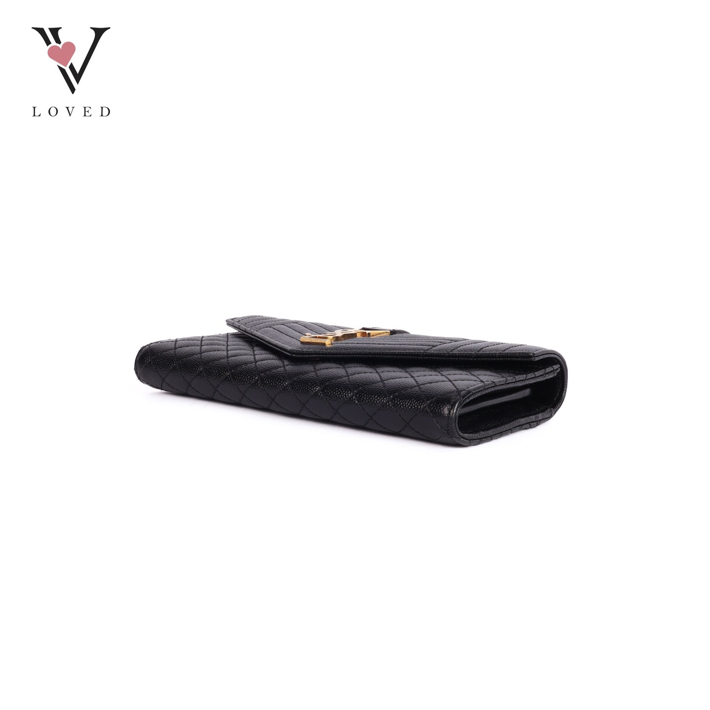 Envelope Flap Wallet In Grained Leather