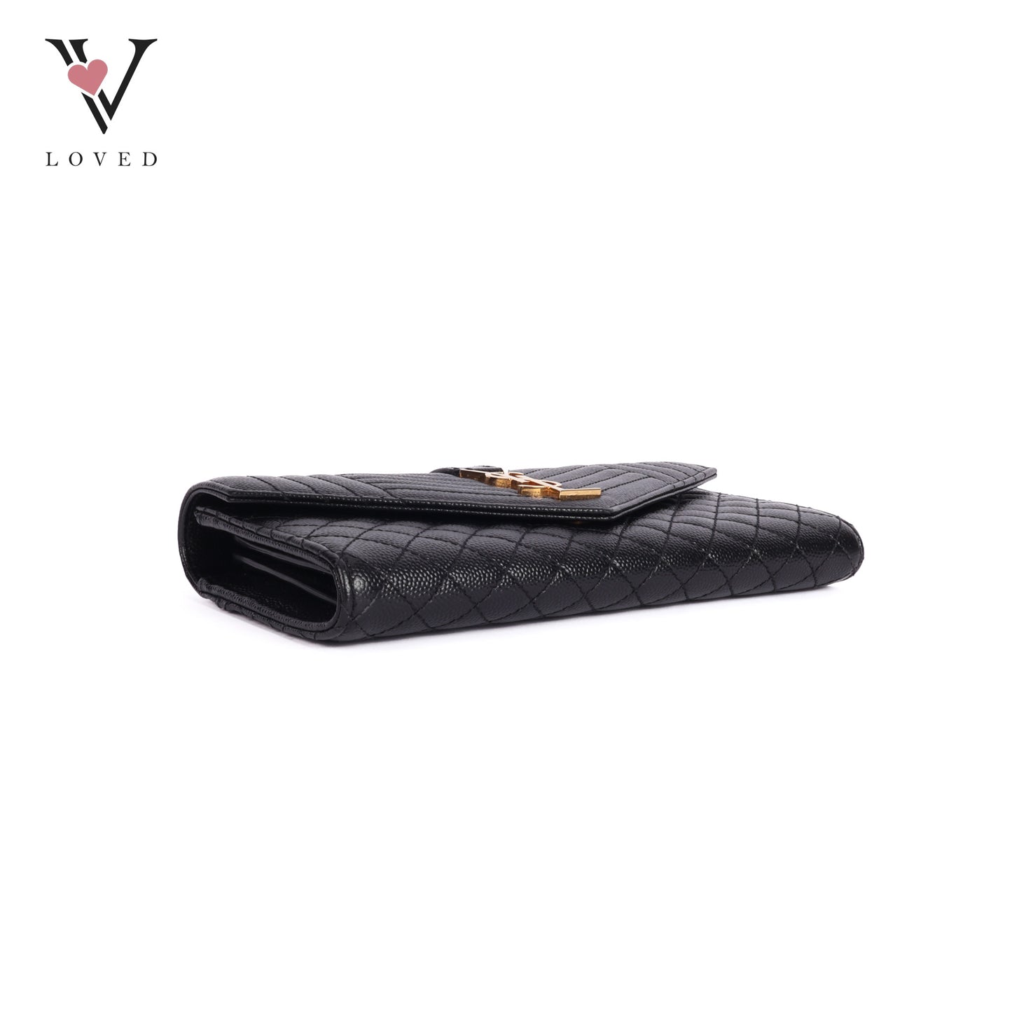 Envelope Flap Wallet In Grained Leather