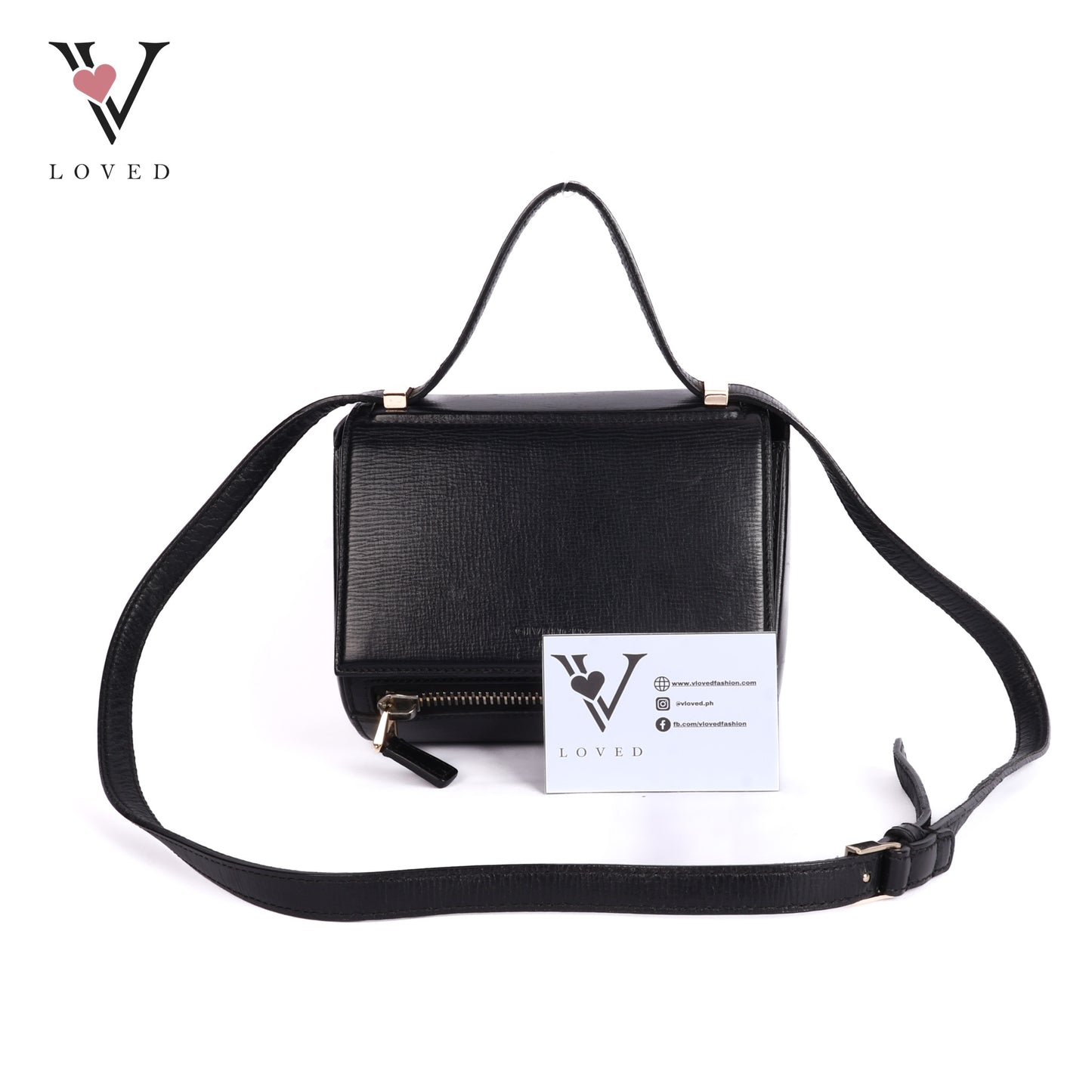 Pandora Box In Black Calfskin Shoulder Bag
