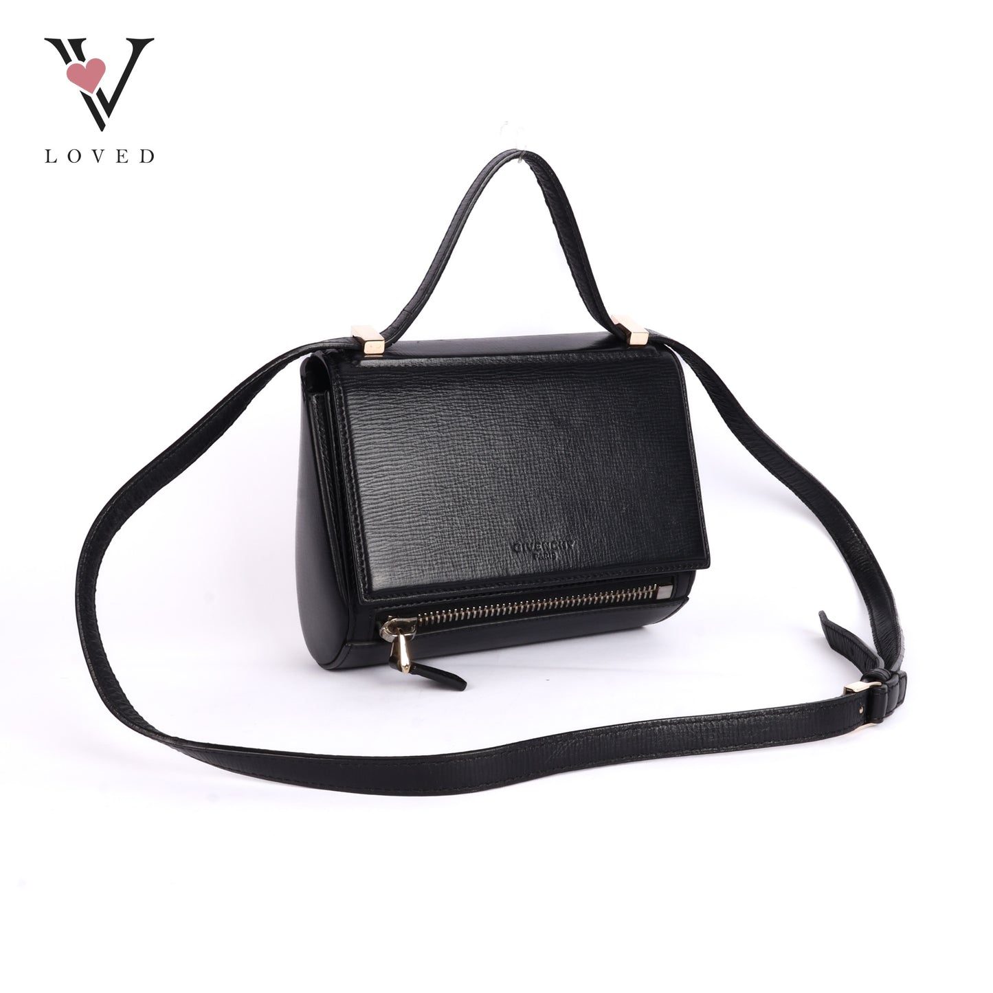 Pandora Box In Black Calfskin Shoulder Bag