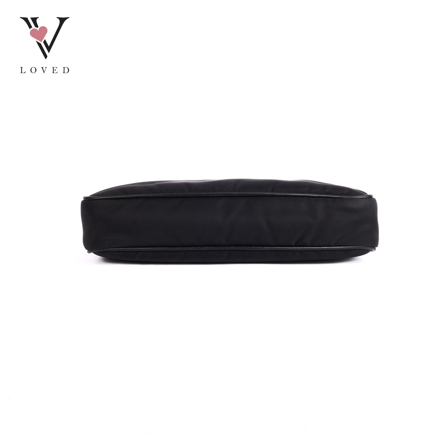 Black Nylon And Leather Trim Messenger Bag
