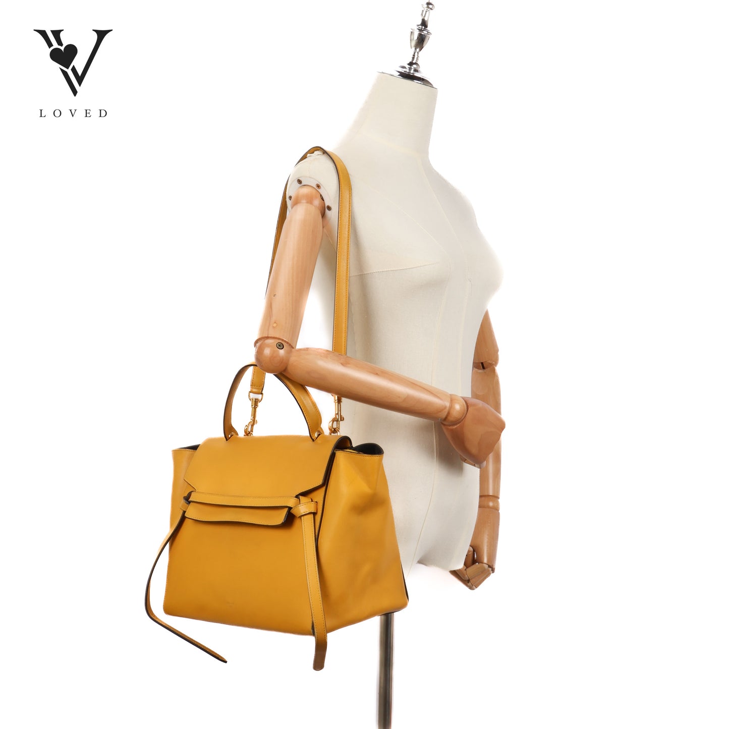 Mini Belt Bag In Yellow Smooth Calfskin Leather