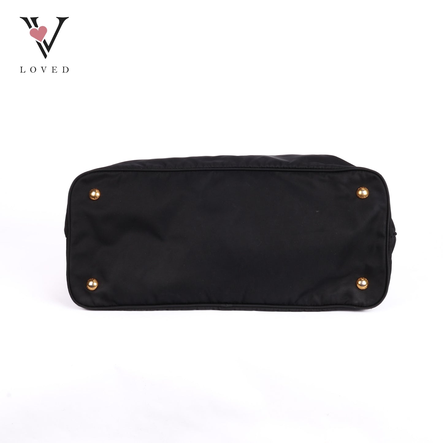 Tessuto Logo Tote In Black Nylon
