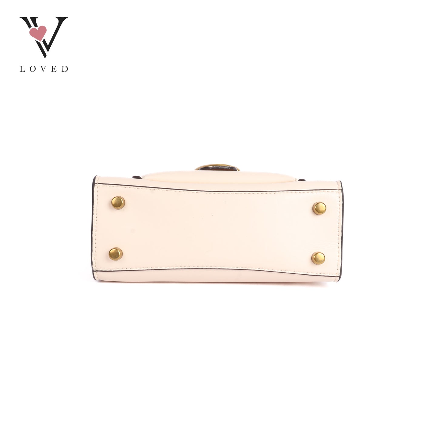 White Tabby Top Handle Bag