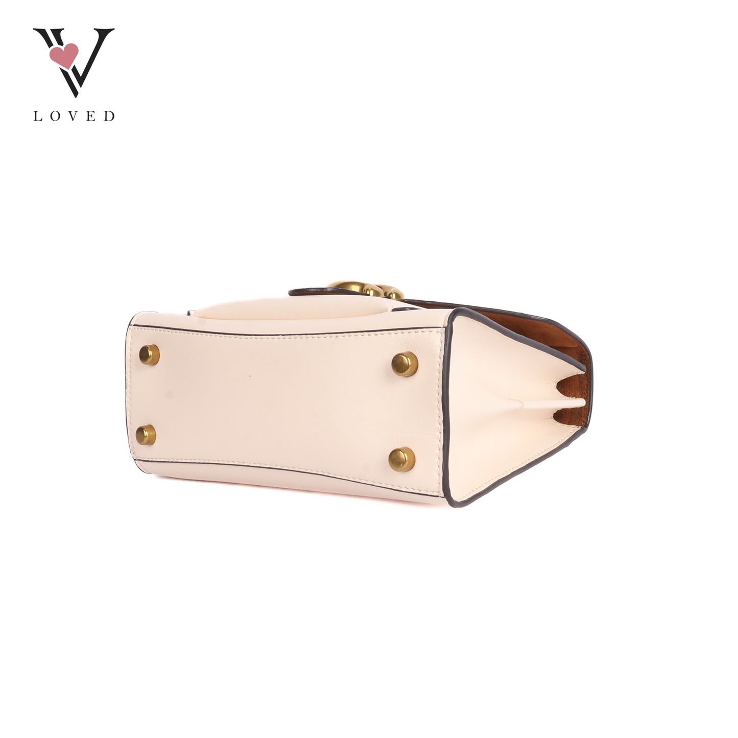 White Tabby Top Handle Bag