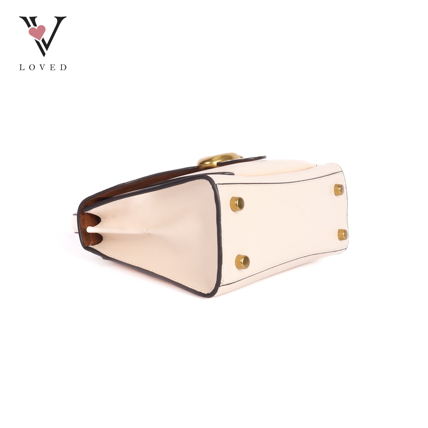 White Tabby Top Handle Bag