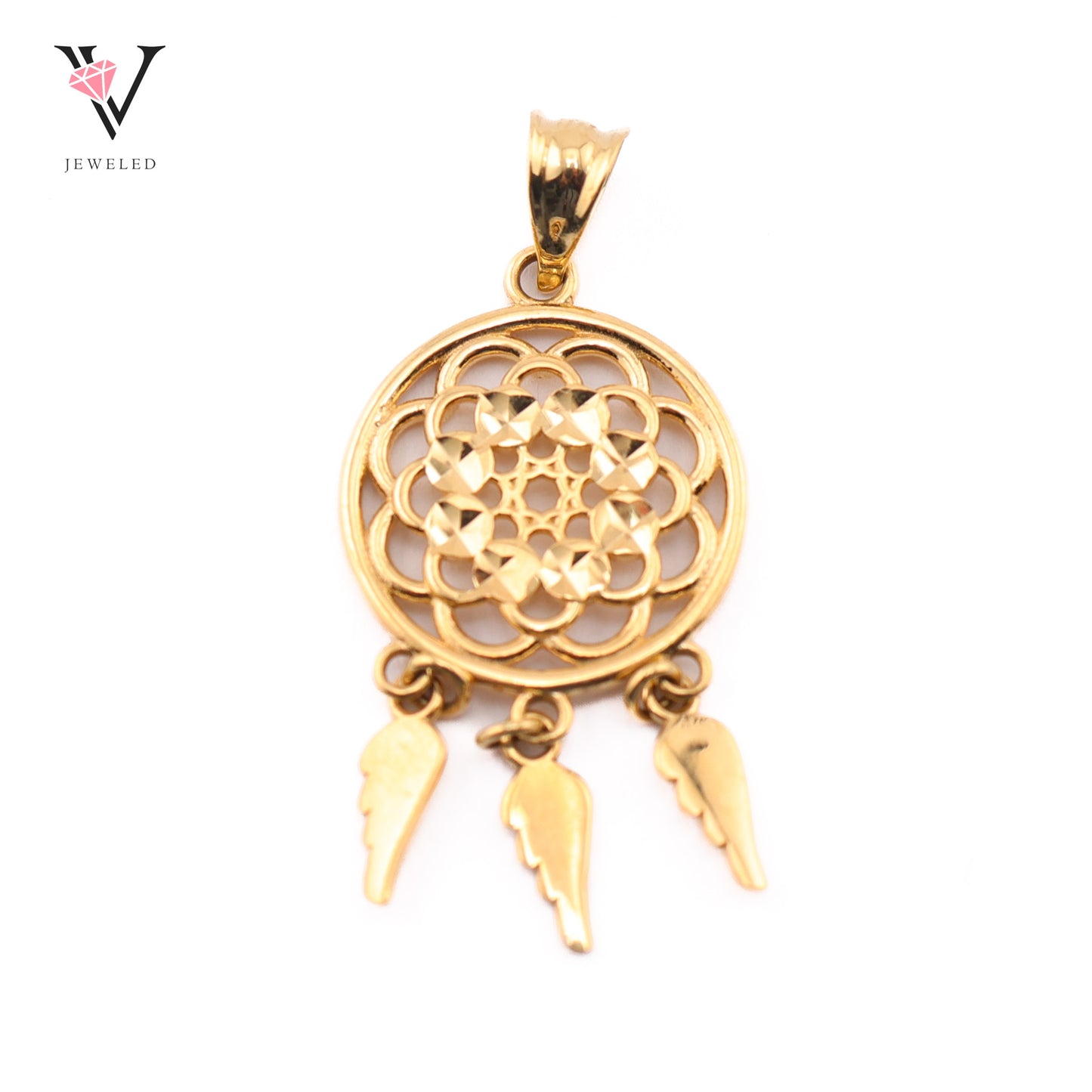 Gold Dream Catcher Pendant