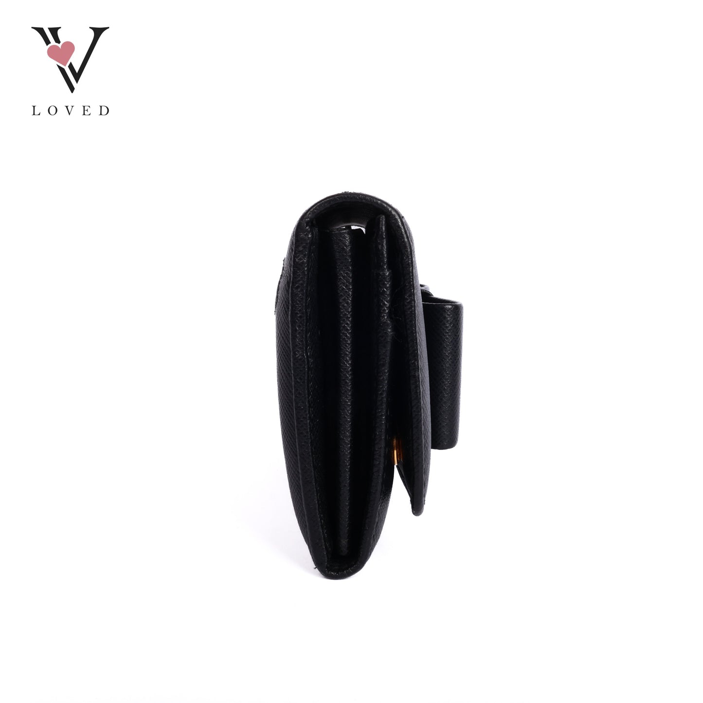 Black Saffiano Leather Bow Continental Wallet