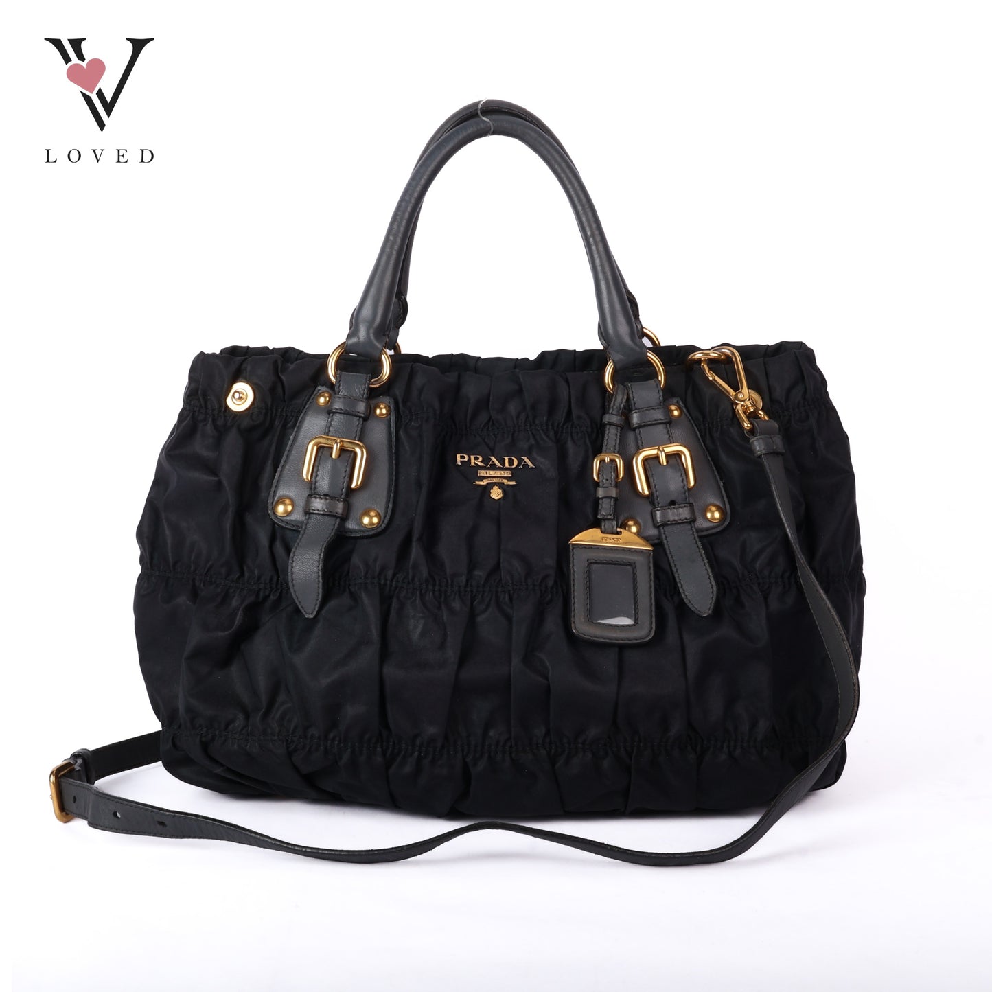 Black Tessuto Gauffre Tote bag