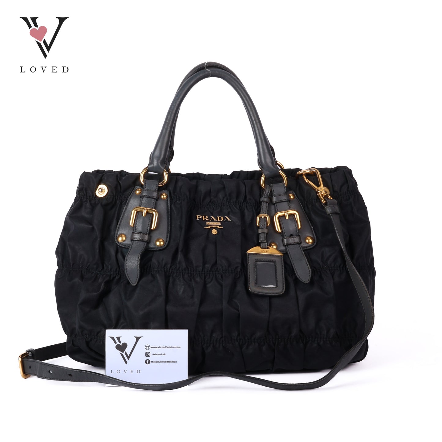 Black Tessuto Gauffre Tote bag