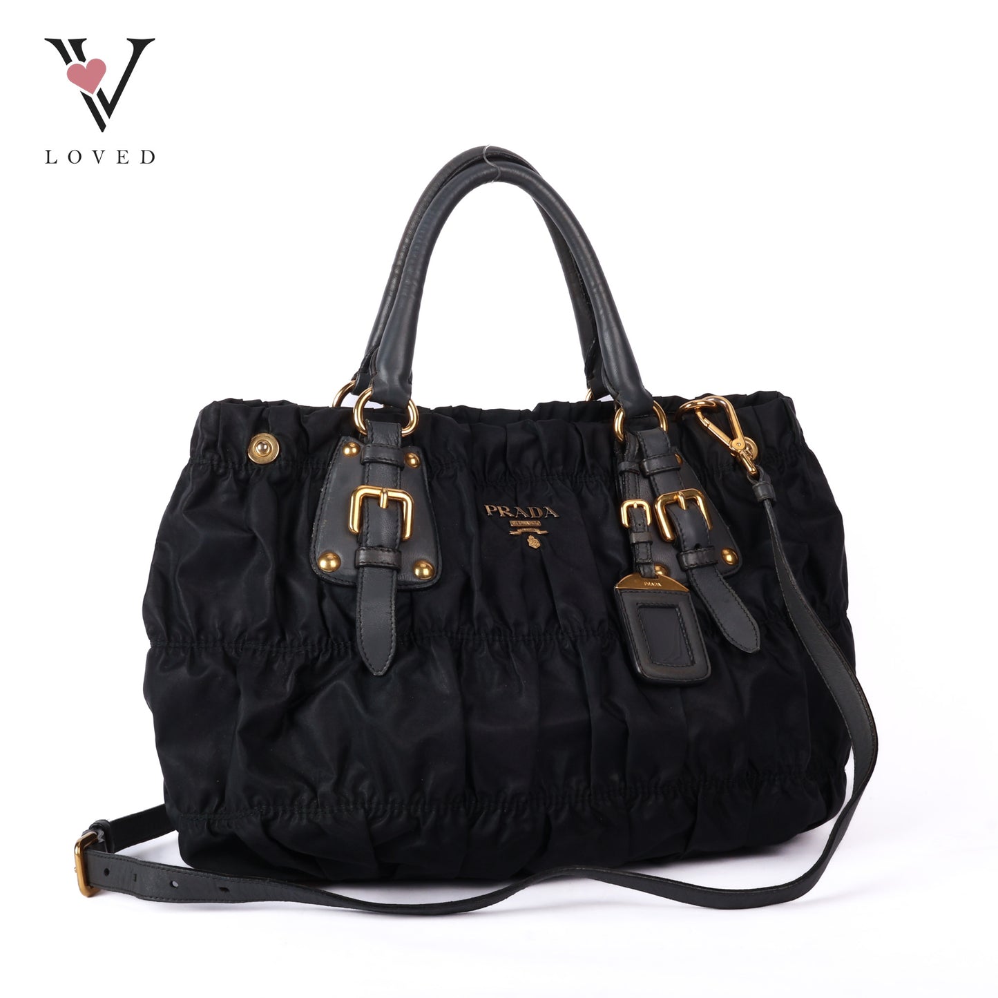 Black Tessuto Gauffre Tote bag