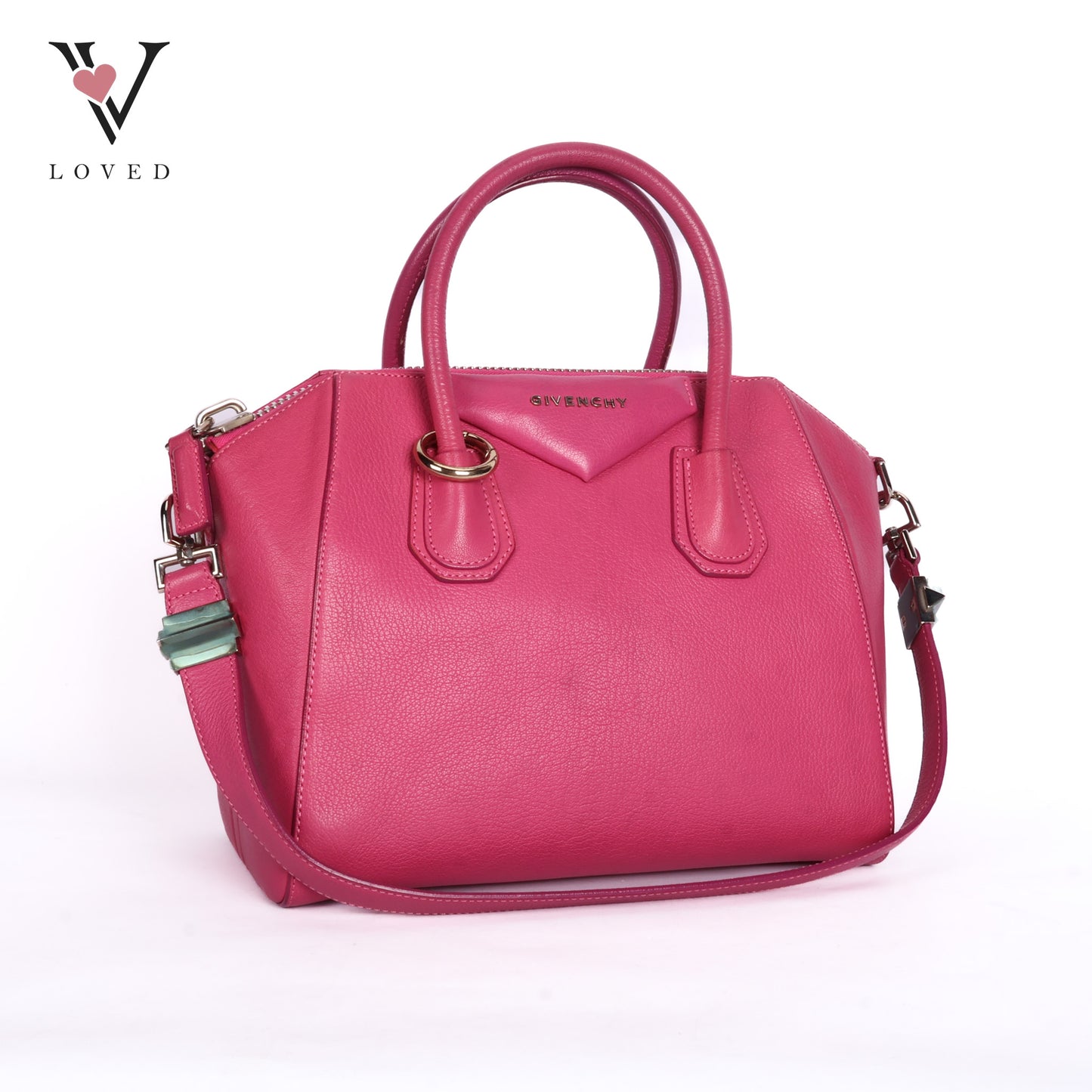 Antigona Small In Pink Goat Leather