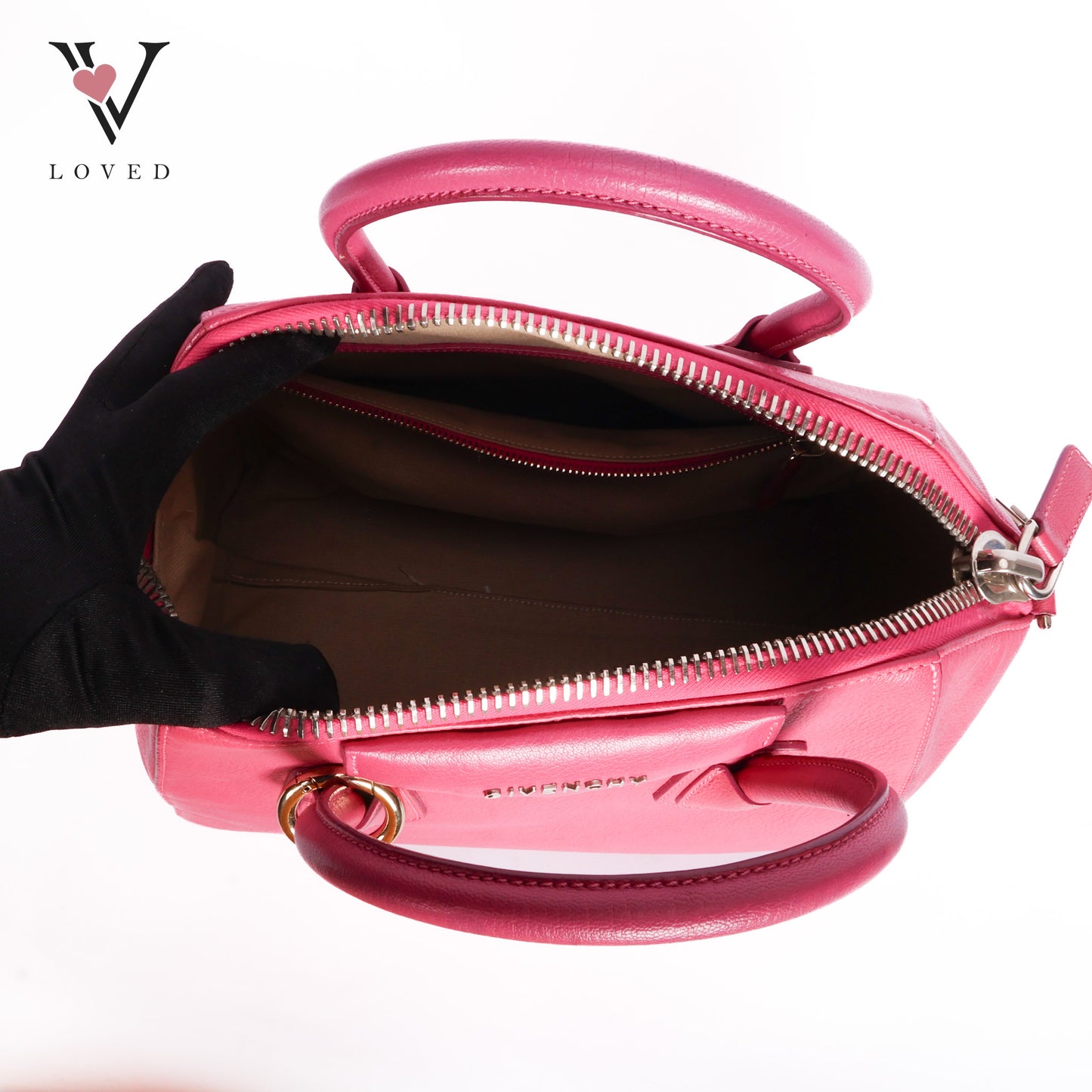 Antigona Small In Pink Goat Leather