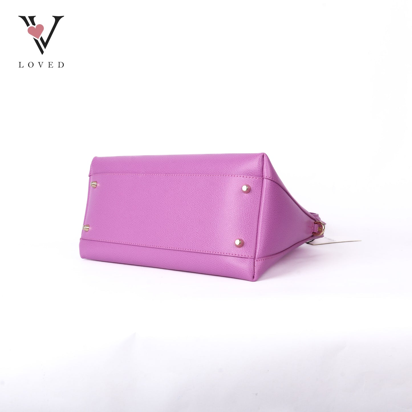Piper Purple Leather Dome Handbag