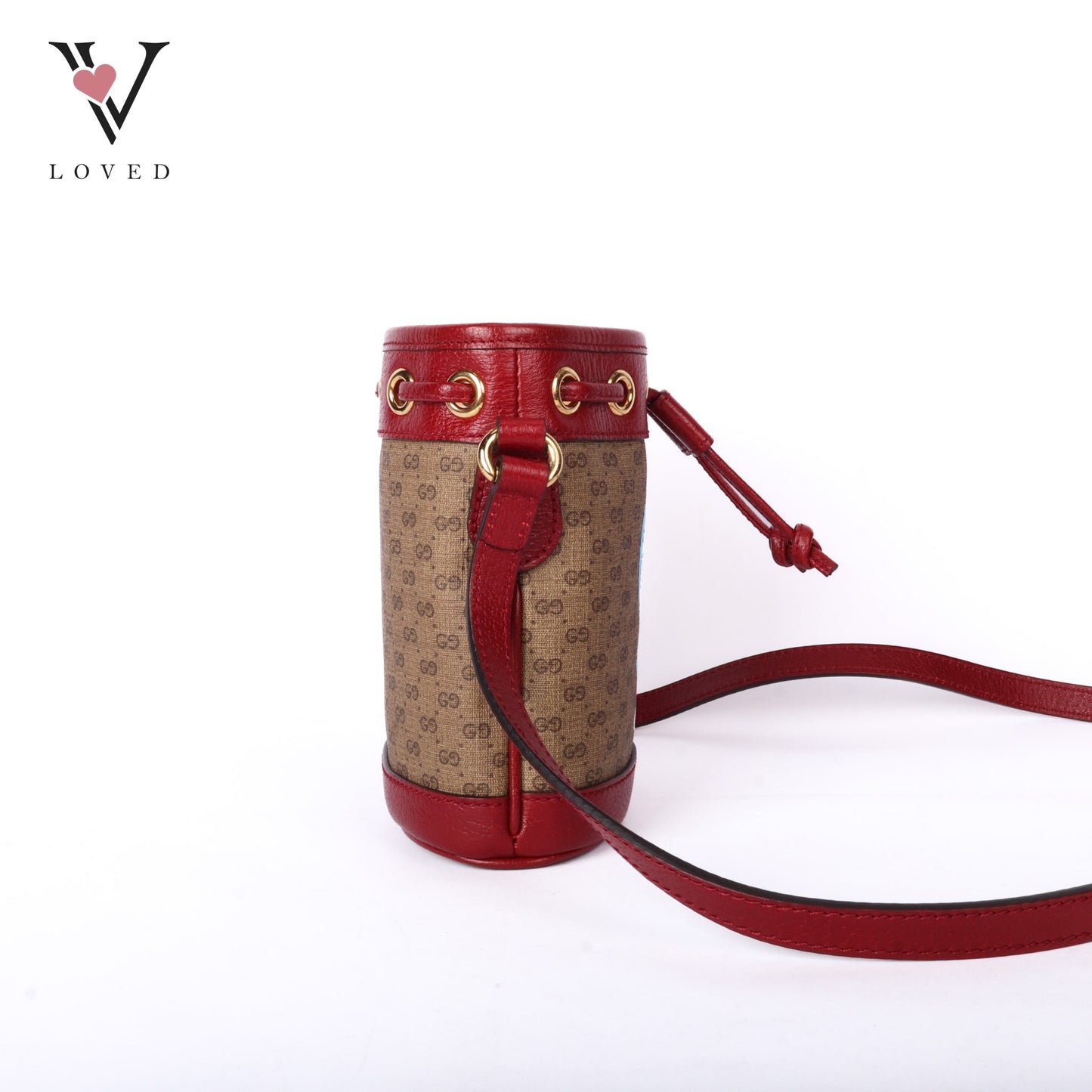 Gucci x Doraemon Bucket Bag Mini in Ebony and Beige