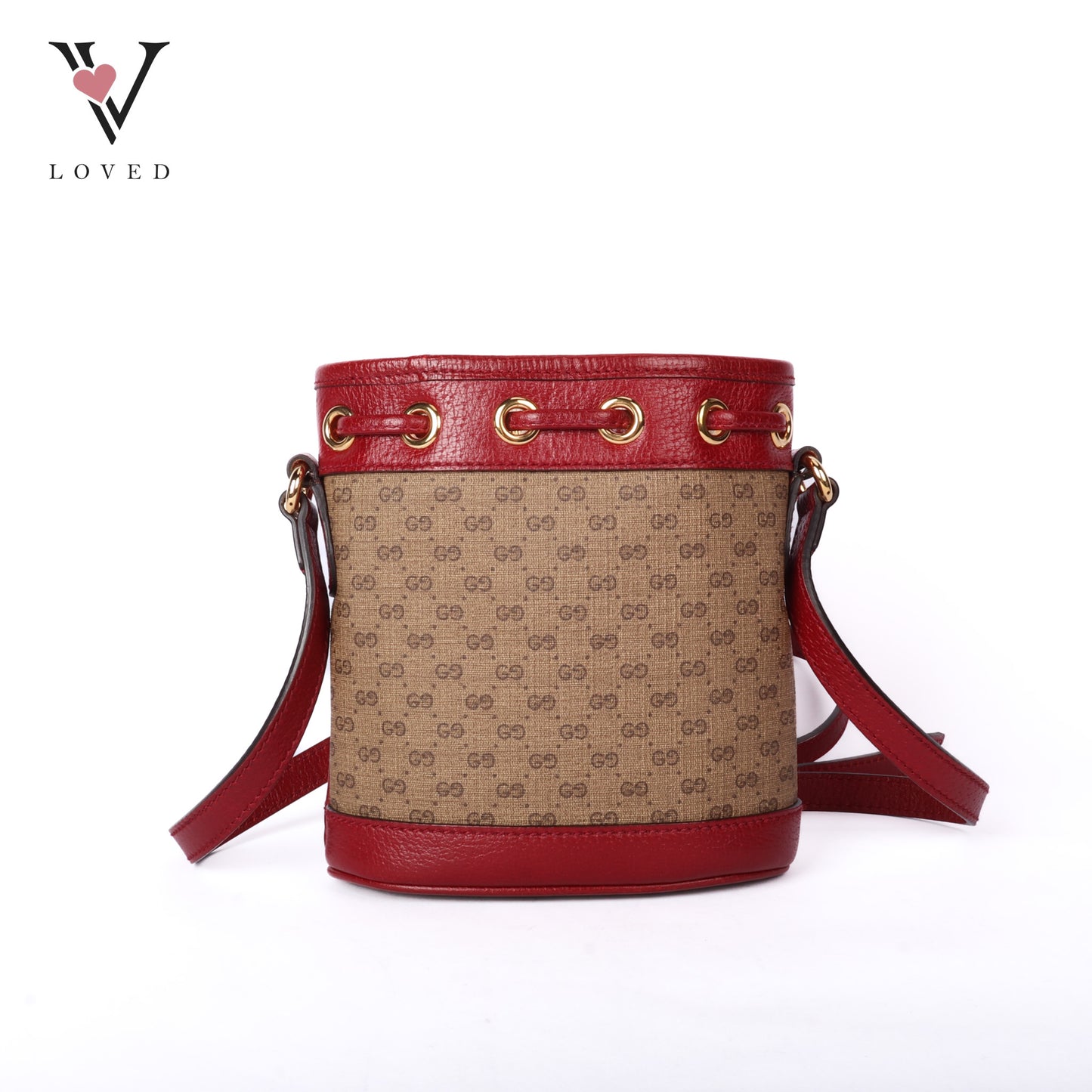 Gucci x Doraemon Bucket Bag Mini in Ebony and Beige